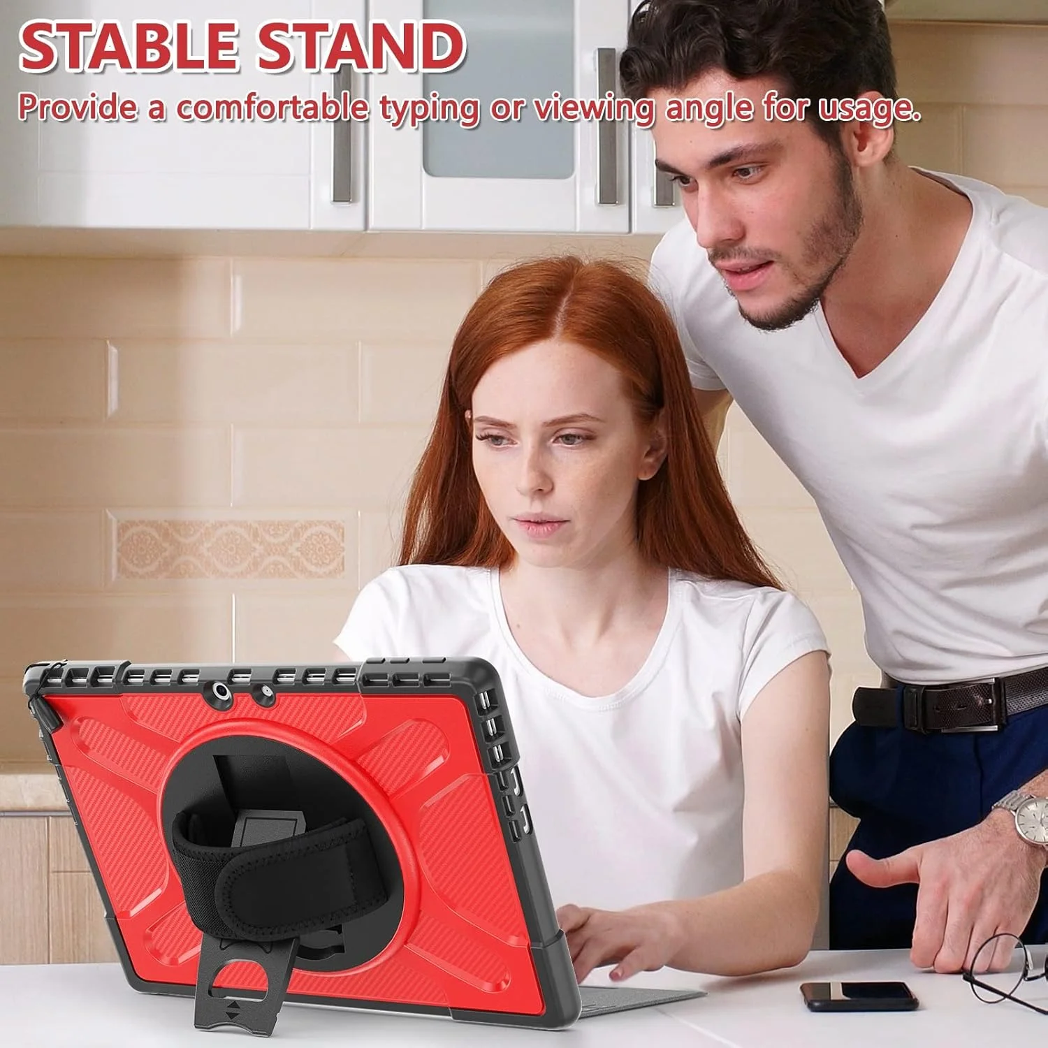ZORSOME Full-Body Shockproof 360° Kickstand Rugged Protective Case Compatible with Microsoft Surface Pro 9 Compatible with Type Cover Keyboard,Tablet Case Compatible with Surface Pro 8 (Color : RED) ZORSOME Full-Body Shockproof 360° Kickstand Rugged Protective Case Compatible with Microsoft Surface Pro 9 Compatible with Type Cover Keyboard,Tablet Case Compatible with Surface Pro 8 (Color : RED)