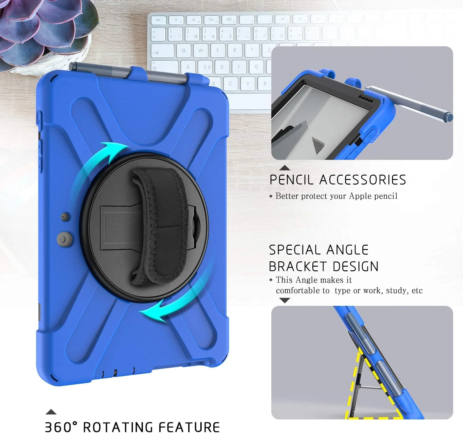 کیف ZXHYliang برای مایکروسافت Surface Go 4 2023 / Go 3 2021 / Go 2 2020 / Surface Go 2018: دارای نگهدارنده قلم، کاور هیبریدی قابل حمل و ضد ضربه، دسته قلاب و حلقه چرخان، بند شانه. (آبی) کیف ZXHYliang برای مایکروسافت Surface Go 4 2023 / Go 3 2021 / Go 2 2020 / Surface Go 2018: دارای نگهدارنده قلم، کاور هیبریدی قابل حمل و ضد ضربه، دسته قلاب و حلقه چرخان، بند شانه. (آبی)