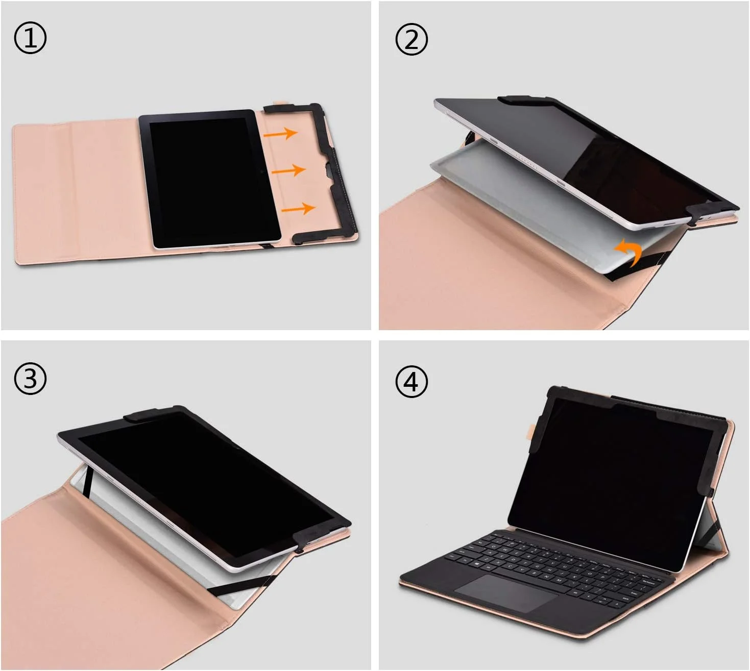 کیف محافظ Gylint برای مایکروسافت Surface Go، کاور باریک تجاری با قابلیت تنظیم چند زاویه دید، سازگار با کیبورد Type Cover (آبی تیره) کیف محافظ Gylint برای مایکروسافت Surface Go، کاور باریک تجاری با قابلیت تنظیم چند زاویه دید، سازگار با کیبورد Type Cover (آبی تیره)