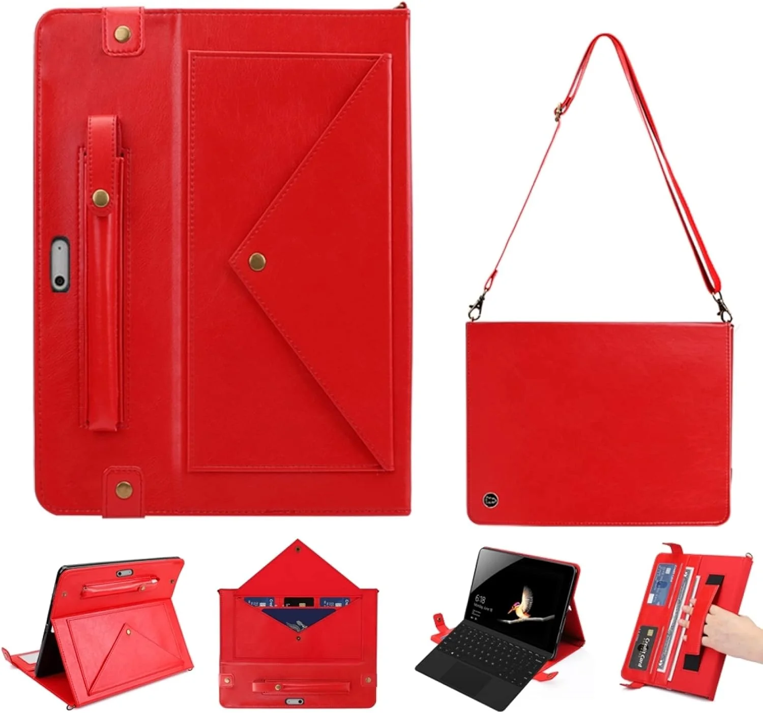 QIHANG SHIHUI Phone Cases For Microsoft Surface Pro 8 Envelope Solid Color Leather Tablet Case(Black)(Red)(Rose Gold)(Blue)(Brown) (Color : Red) QIHANG SHIHUI Phone Cases For Microsoft Surface Pro 8 Envelope Solid Color Leather Tablet Case(Black)(Red)(Rose Gold)(Blue)(Brown) (Color : Red)