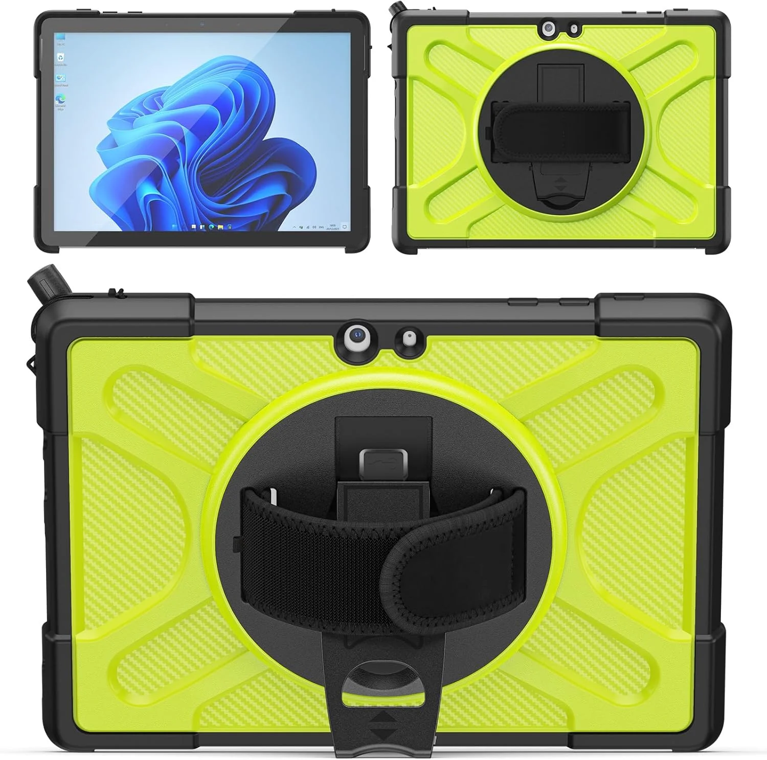 کاور SLLMYYX برای مایکروسافت Surface Go 4/Go 3/Go 2 سایز 10.5 اینچ، کاور ضد ضربه چرخان 360 درجه با بند دستی، سازگار با کیبورد Type Cover (سبز زرد) کاور SLLMYYX برای مایکروسافت Surface Go 4/Go 3/Go 2 سایز 10.5 اینچ، کاور ضد ضربه چرخان 360 درجه با بند دستی، سازگار با کیبورد Type Cover (سبز زرد)