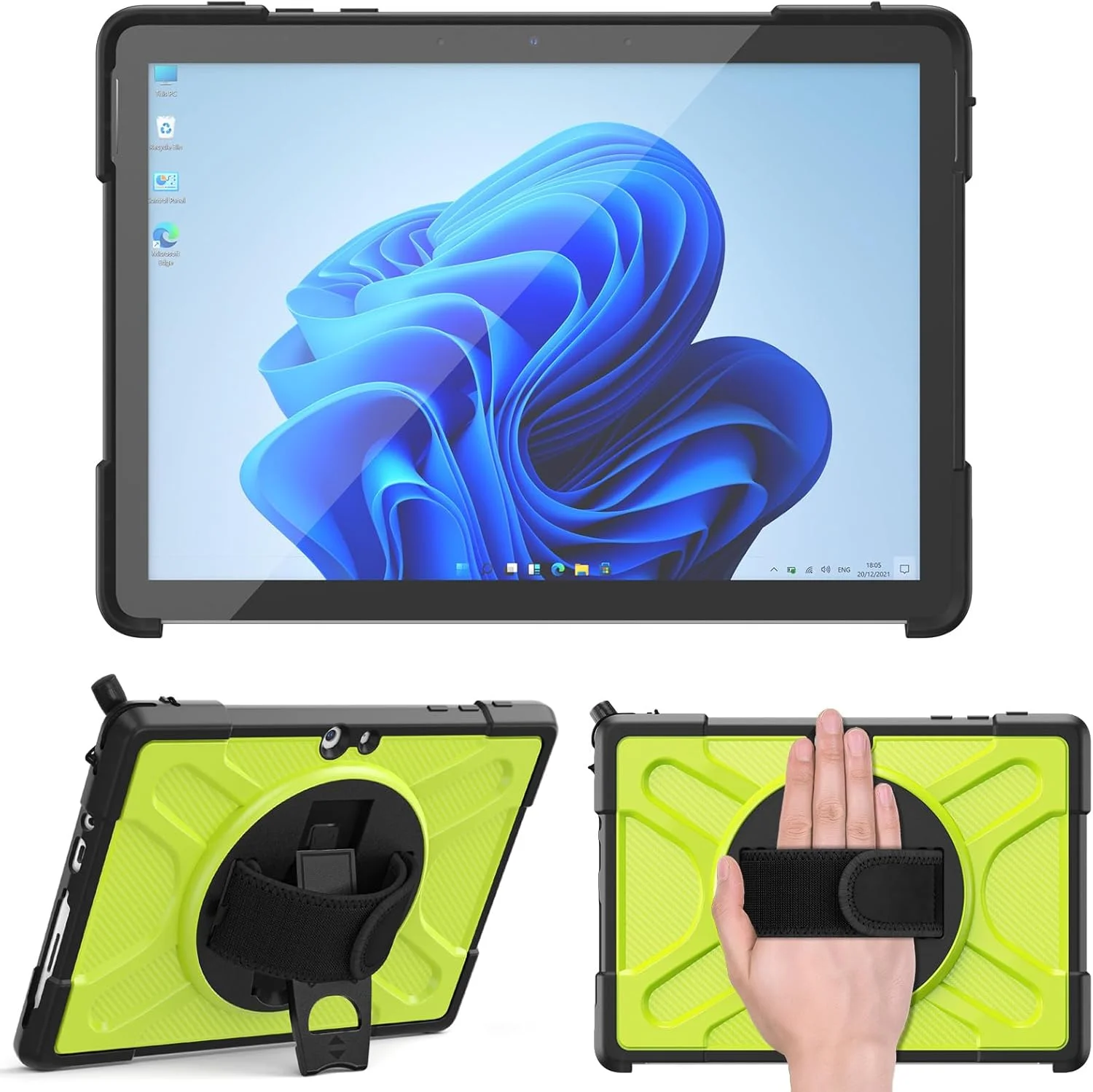 کاور SLLMYYX برای مایکروسافت Surface Go 4/Go 3/Go 2 سایز 10.5 اینچ، کاور ضد ضربه چرخان 360 درجه با بند دستی، سازگار با کیبورد Type Cover (سبز زرد) کاور SLLMYYX برای مایکروسافت Surface Go 4/Go 3/Go 2 سایز 10.5 اینچ، کاور ضد ضربه چرخان 360 درجه با بند دستی، سازگار با کیبورد Type Cover (سبز زرد)