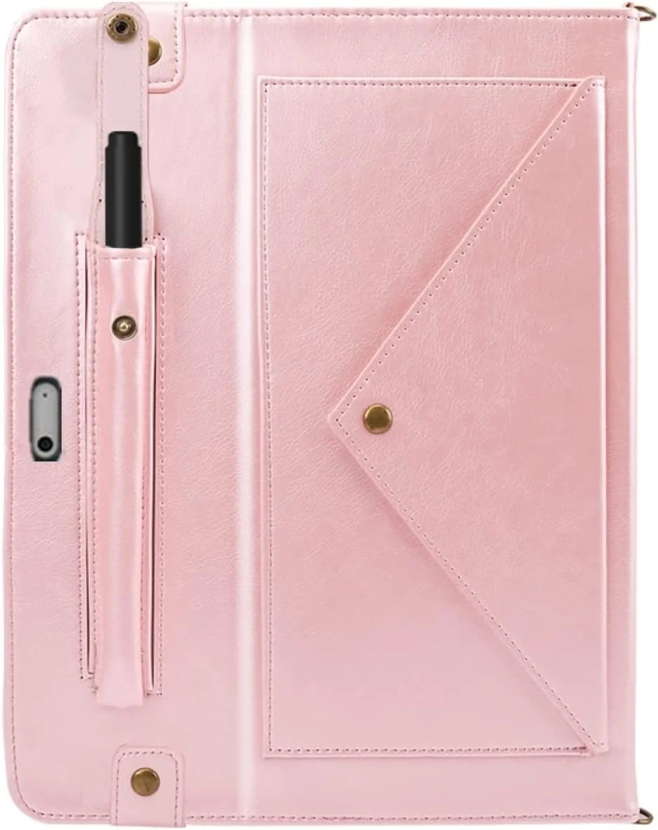 کیف های گوشی QIHANG SHIHUI مناسب برای تبلت Microsoft Surface Pro 8، مدل پاکتی، چرمی، رنگ ثابت (مشکی)(قرمز)(رزگلد)(آبی)(قهوه ای) (رنگ: رزگلد)