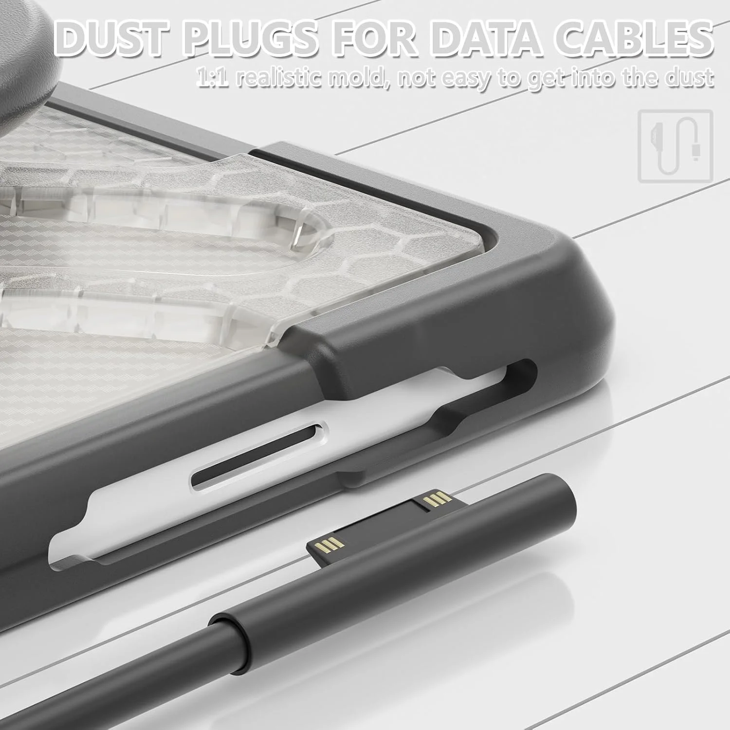 کاور محافظ مقاوم مناسب برای مایکروسافت Surface Pro 7/7+/6/5/4 12.3 اینچی، با پایه 360 درجه و محافظ ضربه گیر (شفاف) کاور محافظ مقاوم مناسب برای مایکروسافت Surface Pro 7/7+/6/5/4 12.3 اینچی، با پایه 360 درجه و محافظ ضربه گیر (شفاف)