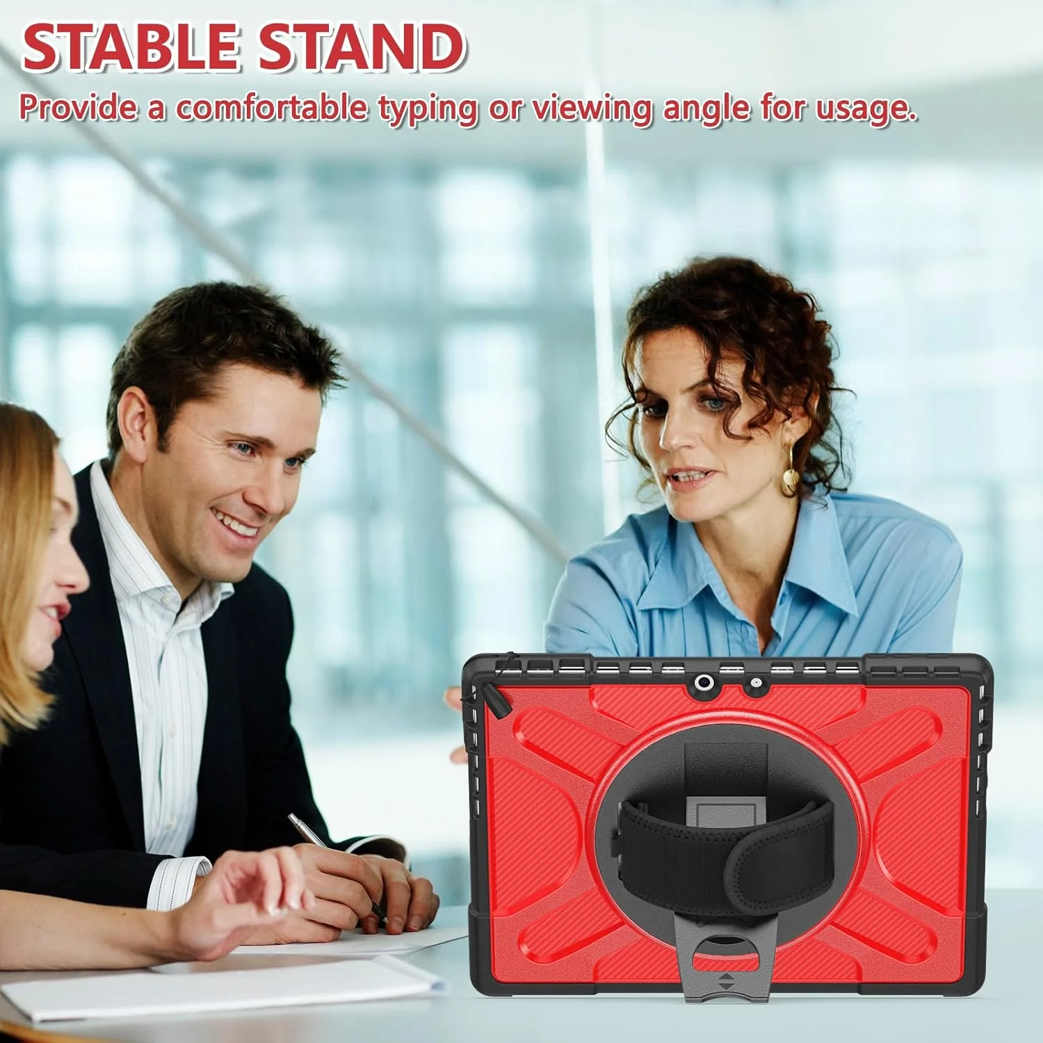 کاور محافظ تبلت SLLMYYX برای مایکروسافت سرفیس پرو 11/10/9 اینچ، چرخش 360 درجه، مقاوم در برابر ضربه با بند دستی، سازگار با کیبورد تایپ کاور (قرمز) کاور محافظ تبلت SLLMYYX برای مایکروسافت سرفیس پرو 11/10/9 اینچ، چرخش 360 درجه، مقاوم در برابر ضربه با بند دستی، سازگار با کیبورد تایپ کاور (قرمز)