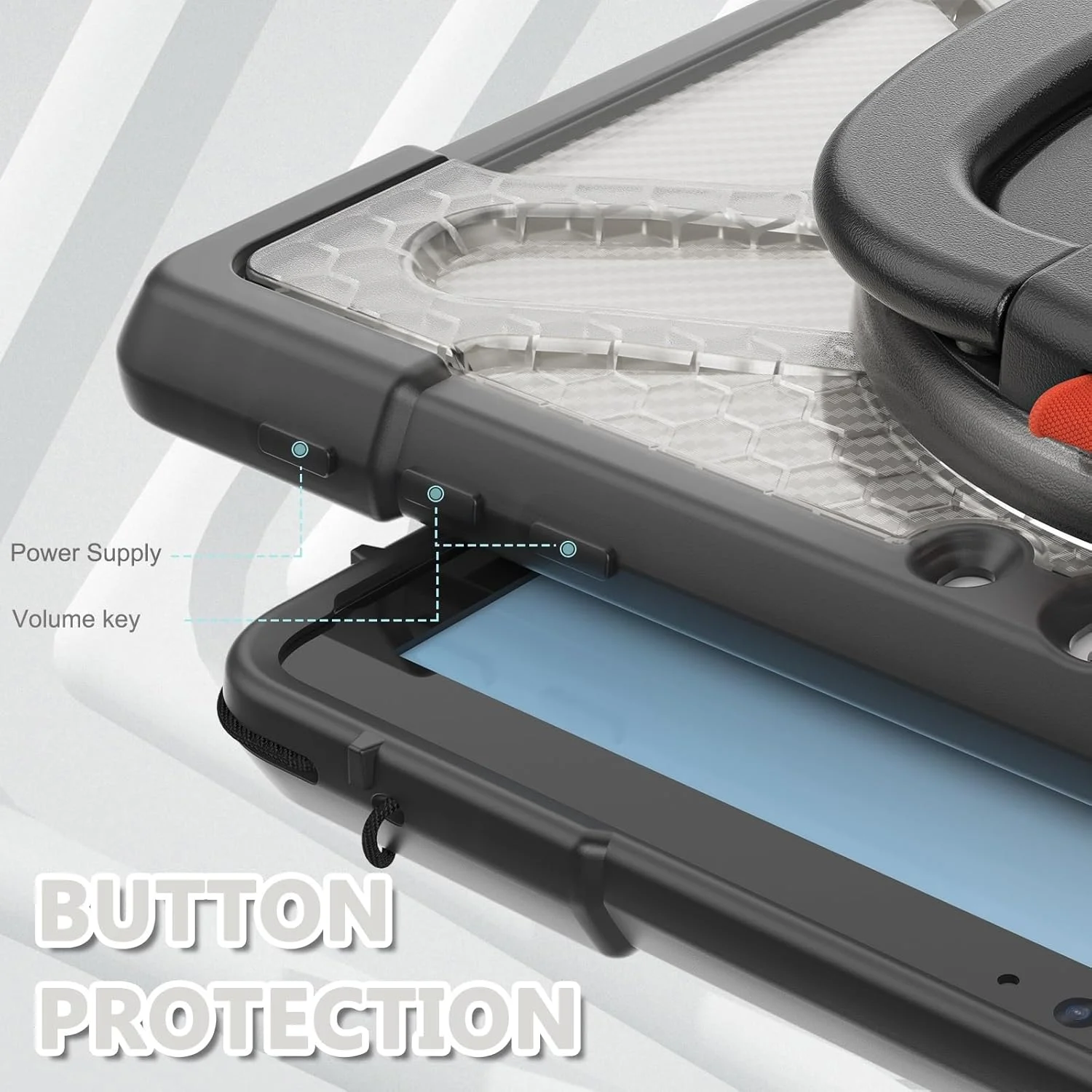 کاور محافظ مقاوم مناسب برای مایکروسافت Surface Pro 7/7+/6/5/4 12.3 اینچی، با پایه 360 درجه و محافظ ضربه گیر (شفاف) کاور محافظ مقاوم مناسب برای مایکروسافت Surface Pro 7/7+/6/5/4 12.3 اینچی، با پایه 360 درجه و محافظ ضربه گیر (شفاف)