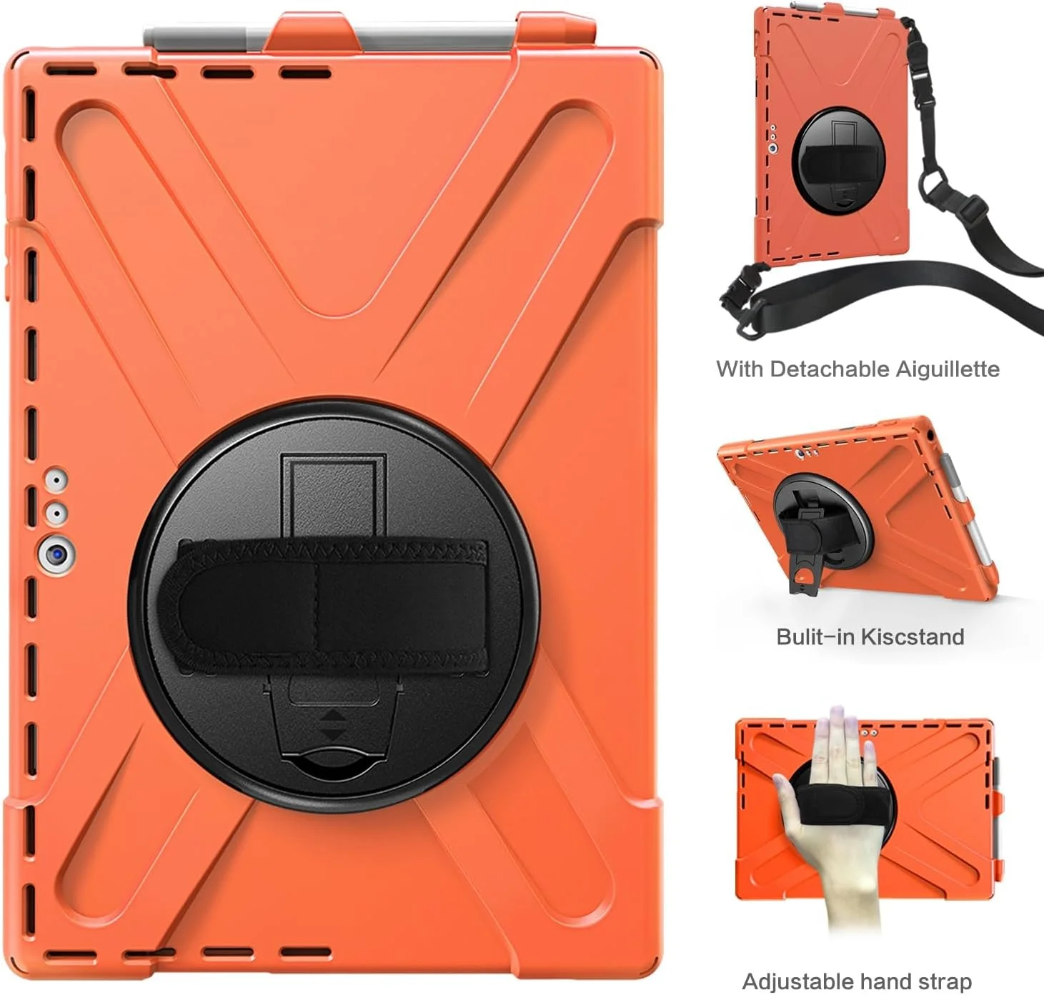 Tablet PC Case Compatible with Microsoft Surface Pro 7/Pro 6/Pro 5/Pro 4/Pro 7+ Case, Heavy Duty Rugged Shockproof Drop Protection Case with Pen Holder,Shoulder Strap Protective Cover for Kids Silicon Tablet PC Case Compatible with Microsoft Surface Pro 7/Pro 6/Pro 5/Pro 4/Pro 7+ Case, Heavy Duty Rugged Shockproof Drop Protection Case with Pen Holder,Shoulder Strap Protective Cover for Kids Silicon