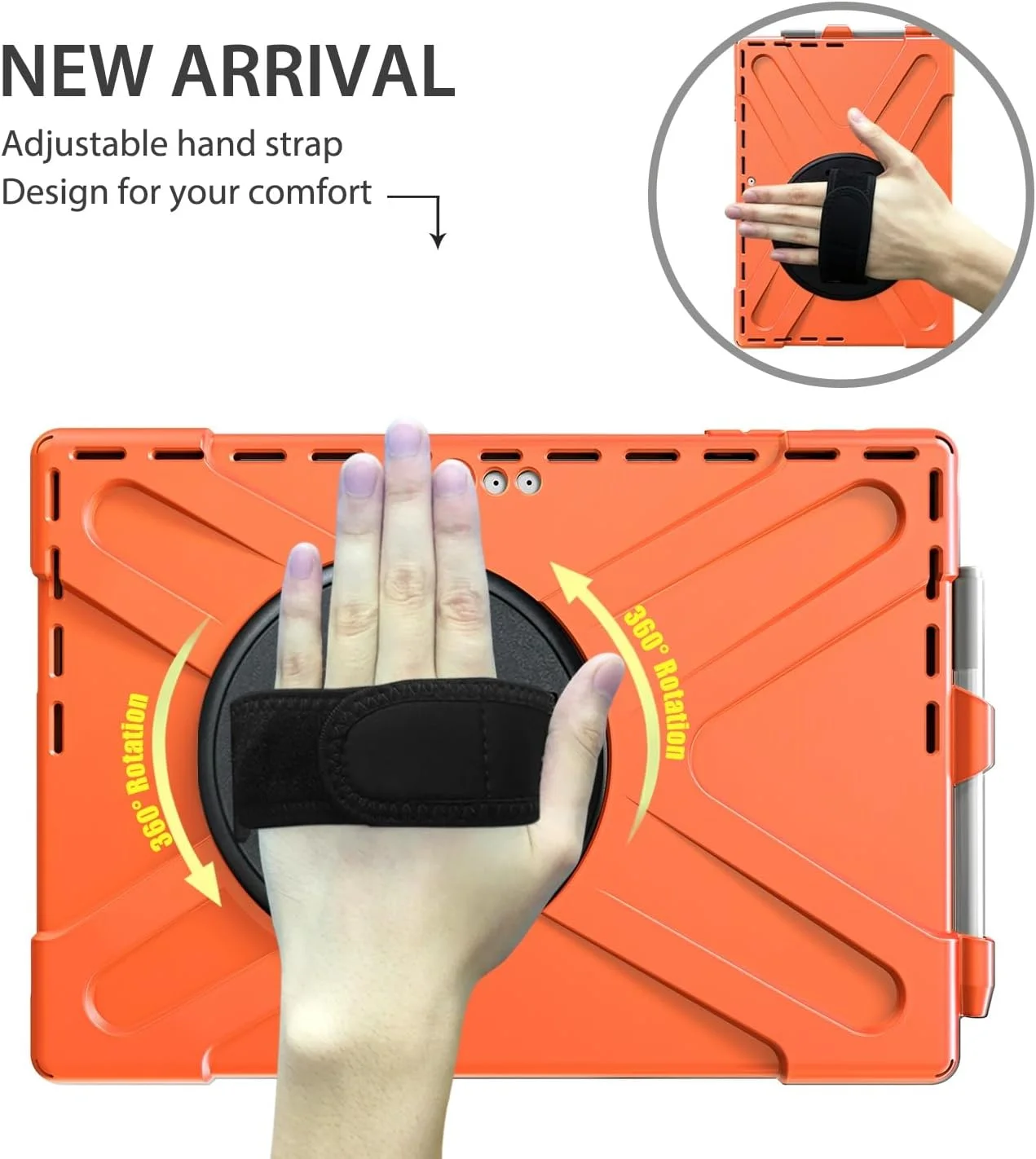 Tablet PC Case Compatible with Microsoft Surface Pro 7/Pro 6/Pro 5/Pro 4/Pro 7+ Case, Heavy Duty Rugged Shockproof Drop Protection Case with Pen Holder,Shoulder Strap Protective Cover for Kids Silicon Tablet PC Case Compatible with Microsoft Surface Pro 7/Pro 6/Pro 5/Pro 4/Pro 7+ Case, Heavy Duty Rugged Shockproof Drop Protection Case with Pen Holder,Shoulder Strap Protective Cover for Kids Silicon