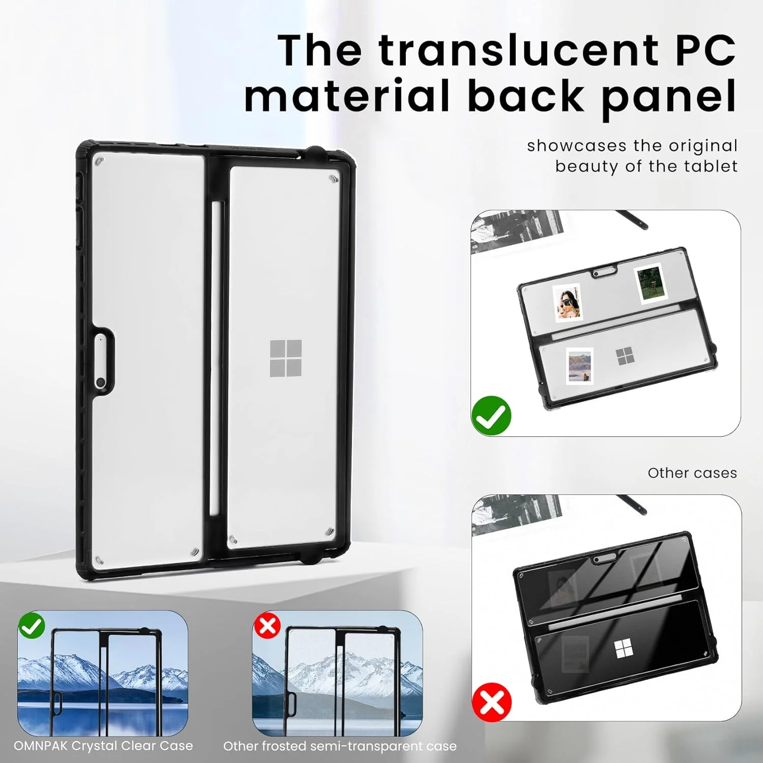 Omnpak Microsoft Surface Pro 9 Case 13" Shock-Resistant Rugged Multi-Angle Protective Cover Compatible with Type Cover Keyboard for Surface Pro 9 2022 Omnpak Microsoft Surface Pro 9 Case 13" Shock-Resistant Rugged Multi-Angle Protective Cover Compatible with Type Cover Keyboard for Surface Pro 9 2022