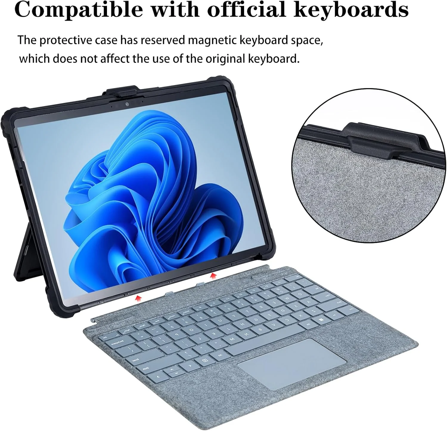 کاور محافظ تبلت ZEERSIDEND برای مایکروسافت Surface Pro7 Pro7+ Pro6 Pro5 Pro4، 12.3 اینچ، کاور ضخیم و مقاوم با پایه، سازگار با کاور کیبورد، شامل بند دستی و بند شانه، مشکی کاور محافظ تبلت ZEERSIDEND برای مایکروسافت Surface Pro7 Pro7+ Pro6 Pro5 Pro4، 12.3 اینچ، کاور ضخیم و مقاوم با پایه، سازگار با کاور کیبورد، شامل بند دستی و بند شانه، مشکی