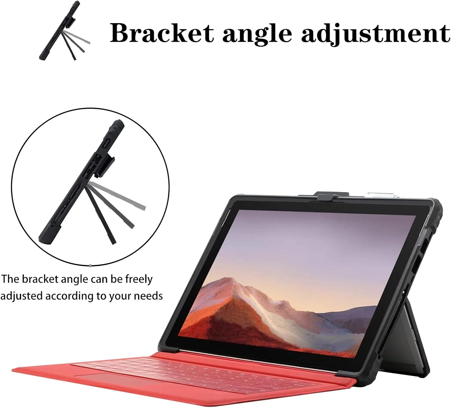 کاور محافظ تبلت ZEERSIDEND برای مایکروسافت Surface Pro7 Pro7+ Pro6 Pro5 Pro4، 12.3 اینچ، کاور ضخیم و مقاوم با پایه، سازگار با کاور کیبورد، شامل بند دستی و بند شانه، مشکی کاور محافظ تبلت ZEERSIDEND برای مایکروسافت Surface Pro7 Pro7+ Pro6 Pro5 Pro4، 12.3 اینچ، کاور ضخیم و مقاوم با پایه، سازگار با کاور کیبورد، شامل بند دستی و بند شانه، مشکی