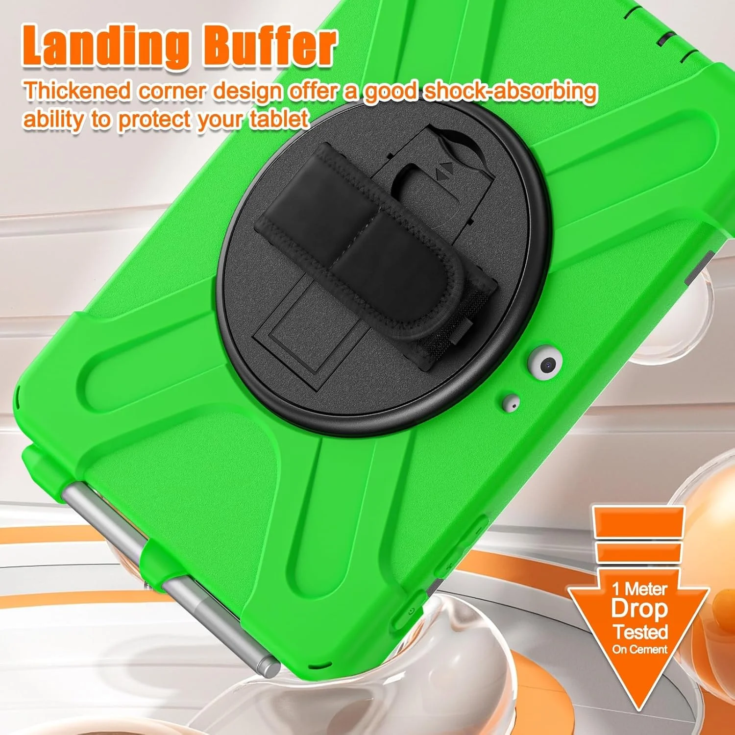 کیف تبلت سازگار با مایکروسافت سرفیس گو 3 2021/سرفیس گو 2 2020/سرفیس گو 2018/سرفیس گو 4، کیف محافظ ضد ضربه با جای قلم، بند شانه ای، پوشش محافظ