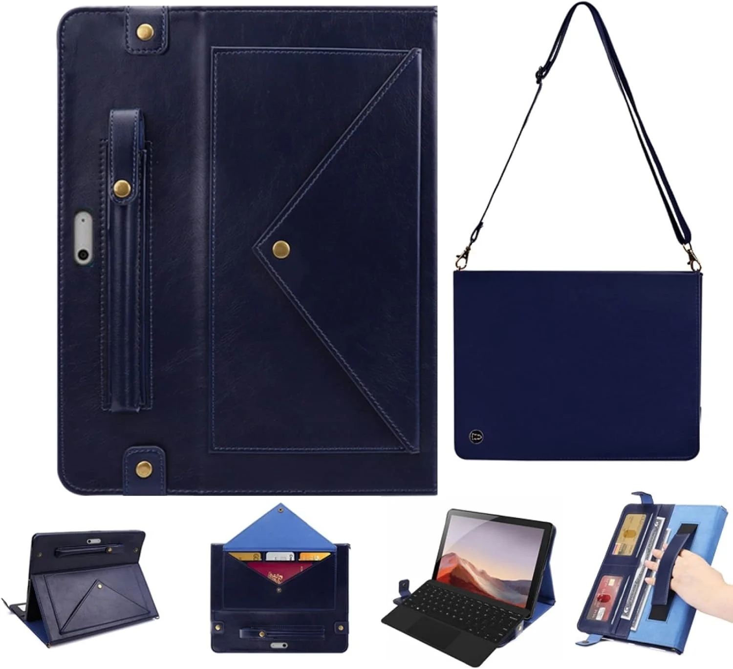 QIHANG SHIHUI Phone Cases For Microsoft Surface Pro 8 Envelope Solid Color Leather Tablet Case(Black)(Red)(Rose Gold)(Blue)(Brown) (Color : Blue) QIHANG SHIHUI Phone Cases For Microsoft Surface Pro 8 Envelope Solid Color Leather Tablet Case(Black)(Red)(Rose Gold)(Blue)(Brown) (Color : Blue)