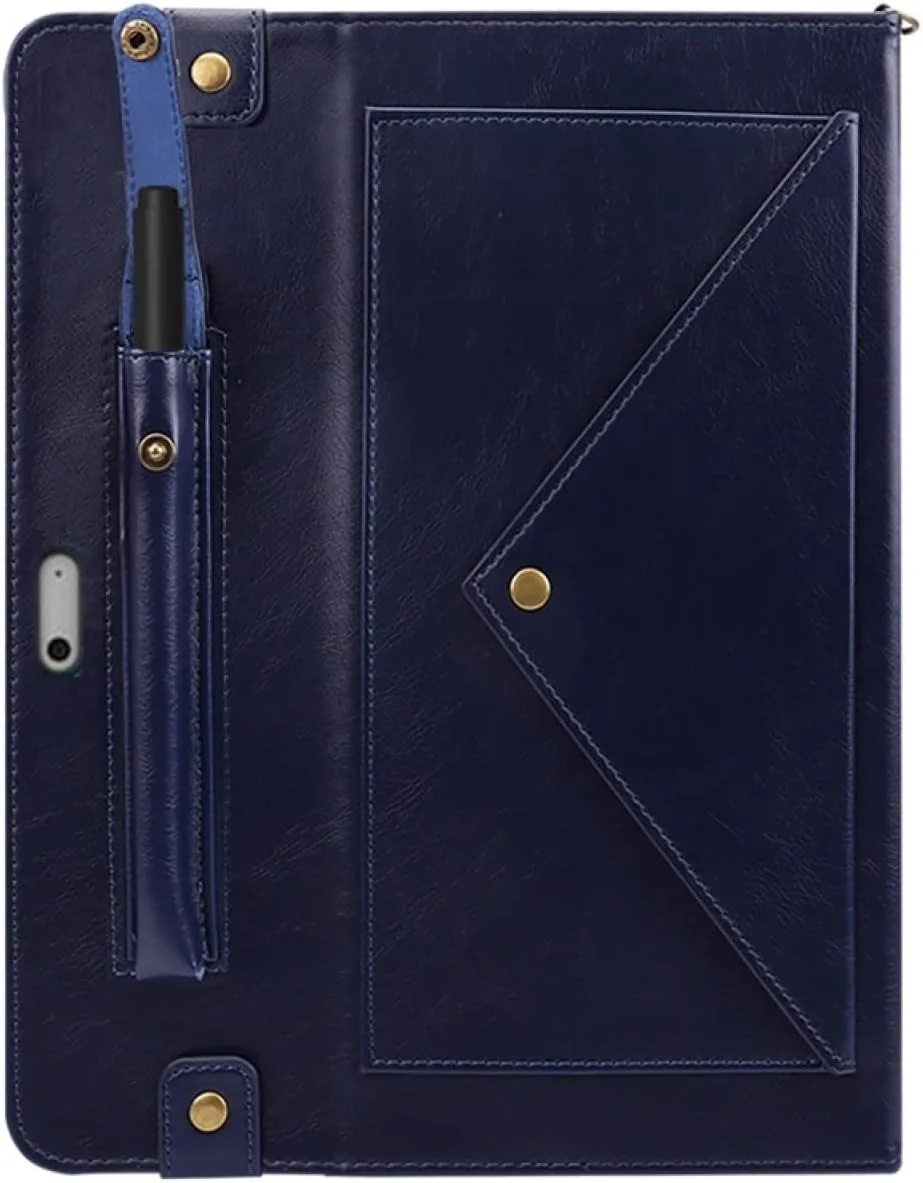 QIHANG SHIHUI Phone Cases For Microsoft Surface Pro 8 Envelope Solid Color Leather Tablet Case(Black)(Red)(Rose Gold)(Blue)(Brown) (Color : Blue)