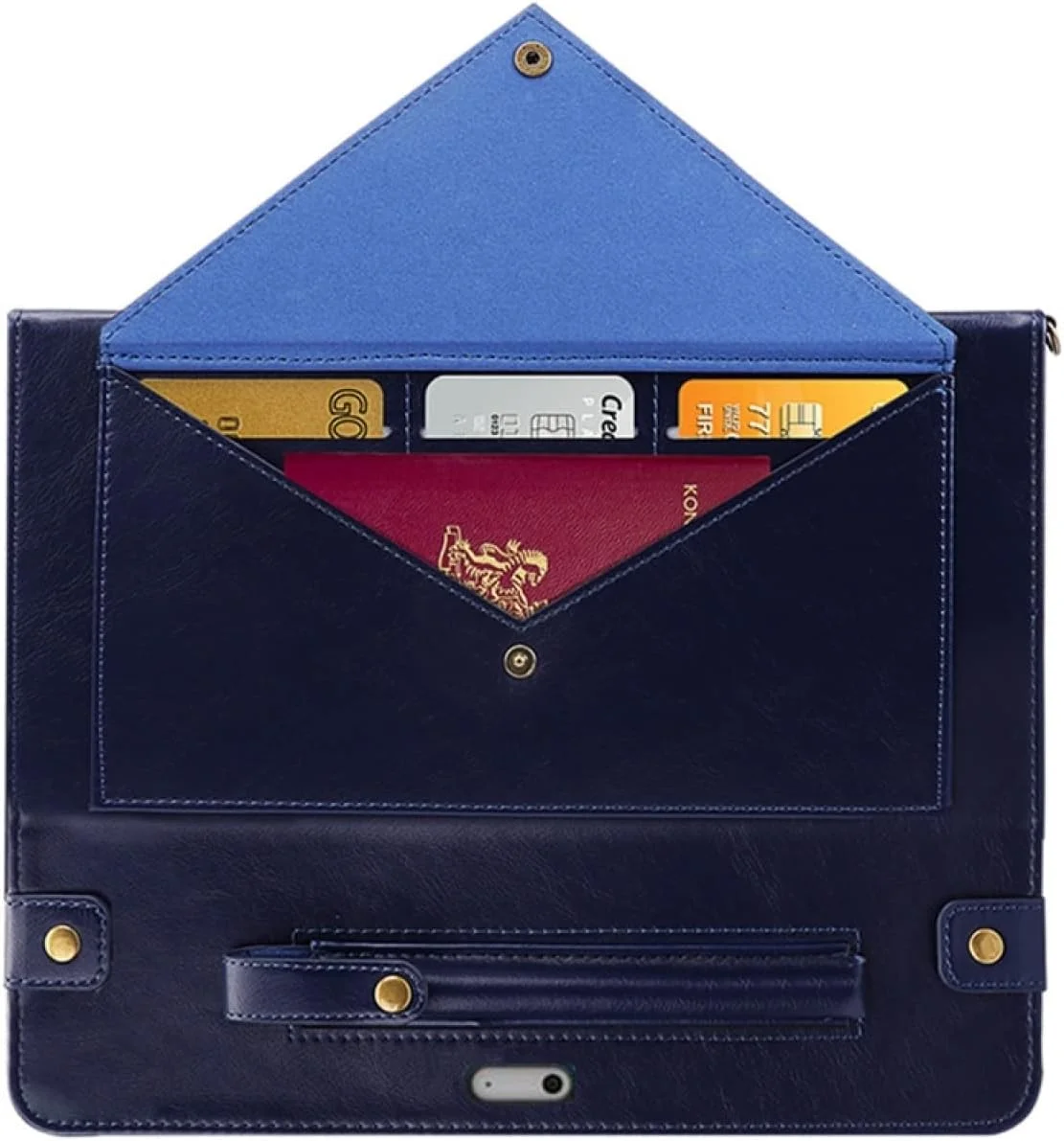 QIHANG SHIHUI Phone Cases For Microsoft Surface Pro 8 Envelope Solid Color Leather Tablet Case(Black)(Red)(Rose Gold)(Blue)(Brown) (Color : Blue)