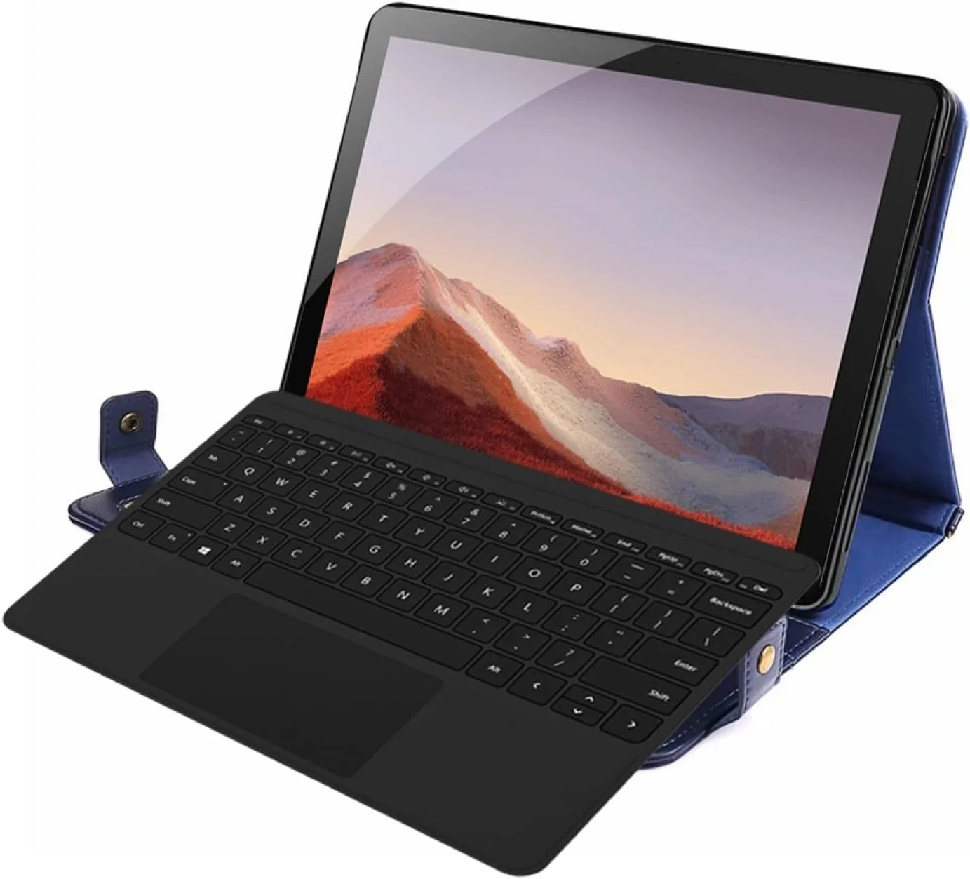 QIHANG SHIHUI Phone Cases For Microsoft Surface Pro 8 Envelope Solid Color Leather Tablet Case(Black)(Red)(Rose Gold)(Blue)(Brown) (Color : Blue)