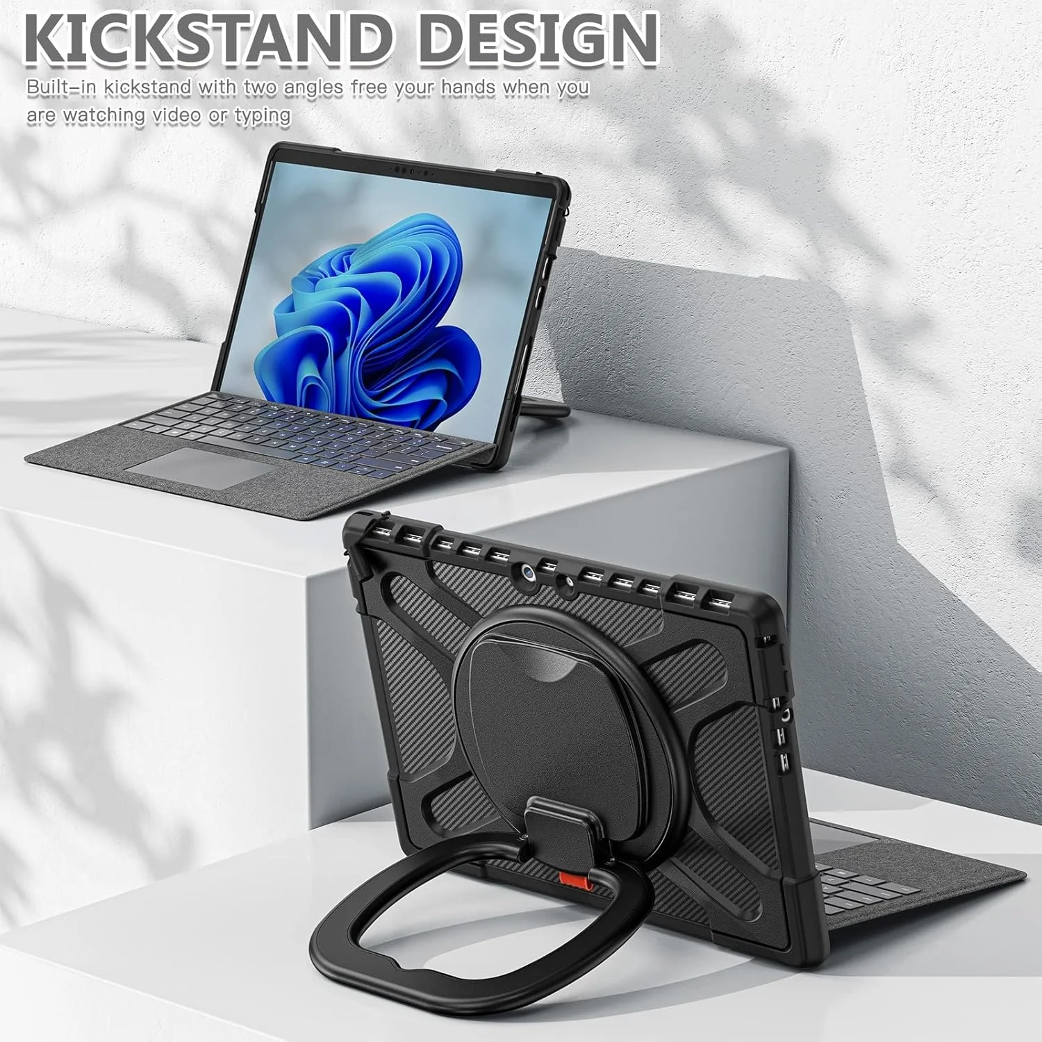 کیف محافظ تبلت مایکروسافت سرفیس پرو 8 کیهنگ شیهویی مدل TPU + PC (رنگ چای) (مشکی) (قرمز) و غیره (رنگ: مشکی)