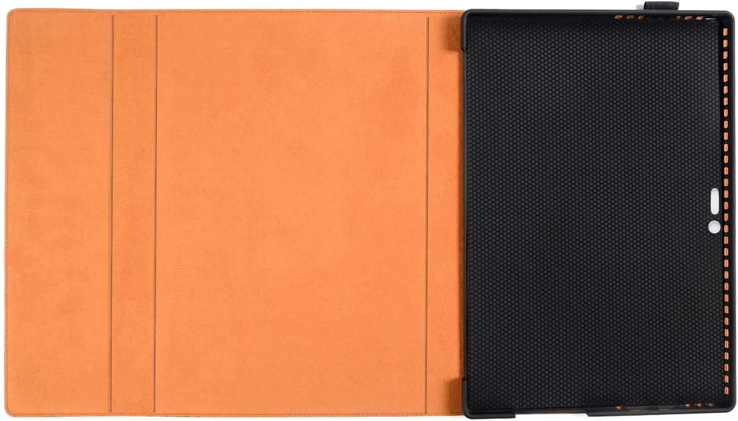 Gexmil Microsoft Surface Pro X Case 2020/2019 13-inch Surface Pro X Genuine Leather Cover Tablet,Fits Keyboard and Kickstand,Premium with Multiple Angle Viewing,Pattern-Brown