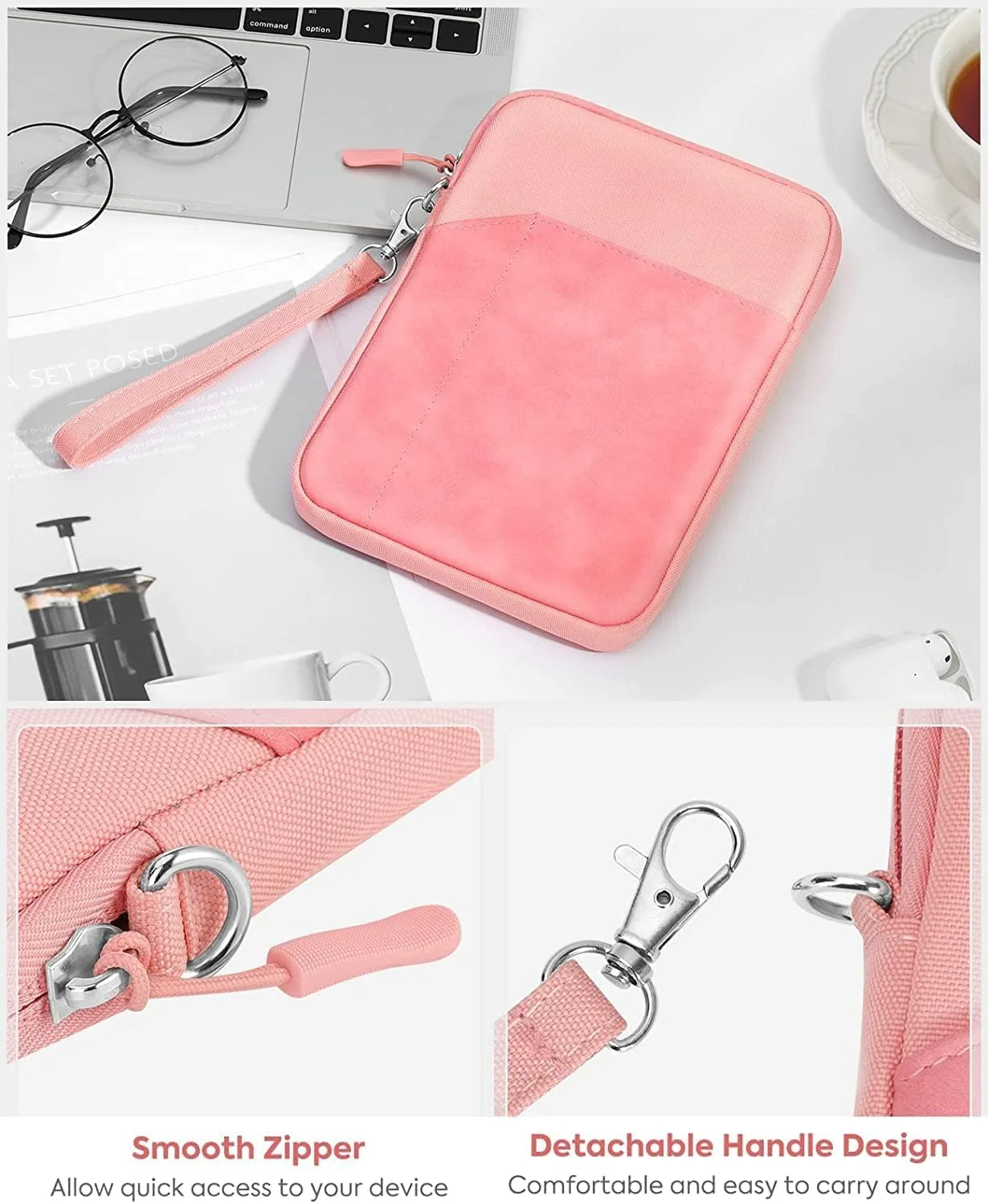 ProElite Polyester Tablet Sleeve Case Cover 12" to 13" Tablets for Samsung Galaxy Tab S7 Plus/S8 Plus/S7 Fe 12.4", Apple iPad Pro 12.9",Lenovo Tab P12, Microsoft Surface Pro 4/5/6/7/8/9, Pink ProElite Polyester Tablet Sleeve Case Cover 12" to 13" Tablets for Samsung Galaxy Tab S7 Plus/S8 Plus/S7 Fe 12.4", Apple iPad Pro 12.9",Lenovo Tab P12, Microsoft Surface Pro 4/5/6/7/8/9, Pink