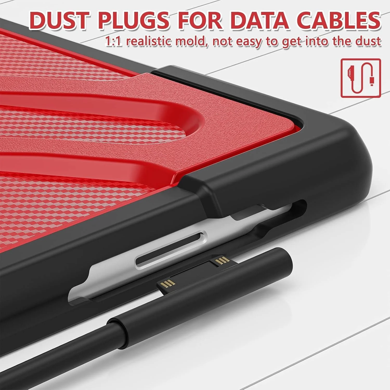 کیف محافظ تبلت مایکروسافت سرفیس پرو 8 کیهنگ شیهویی، جنس TPU + PC (رنگ چای) (مشکی) (قرمز) و غیره (رنگ: قرمز)