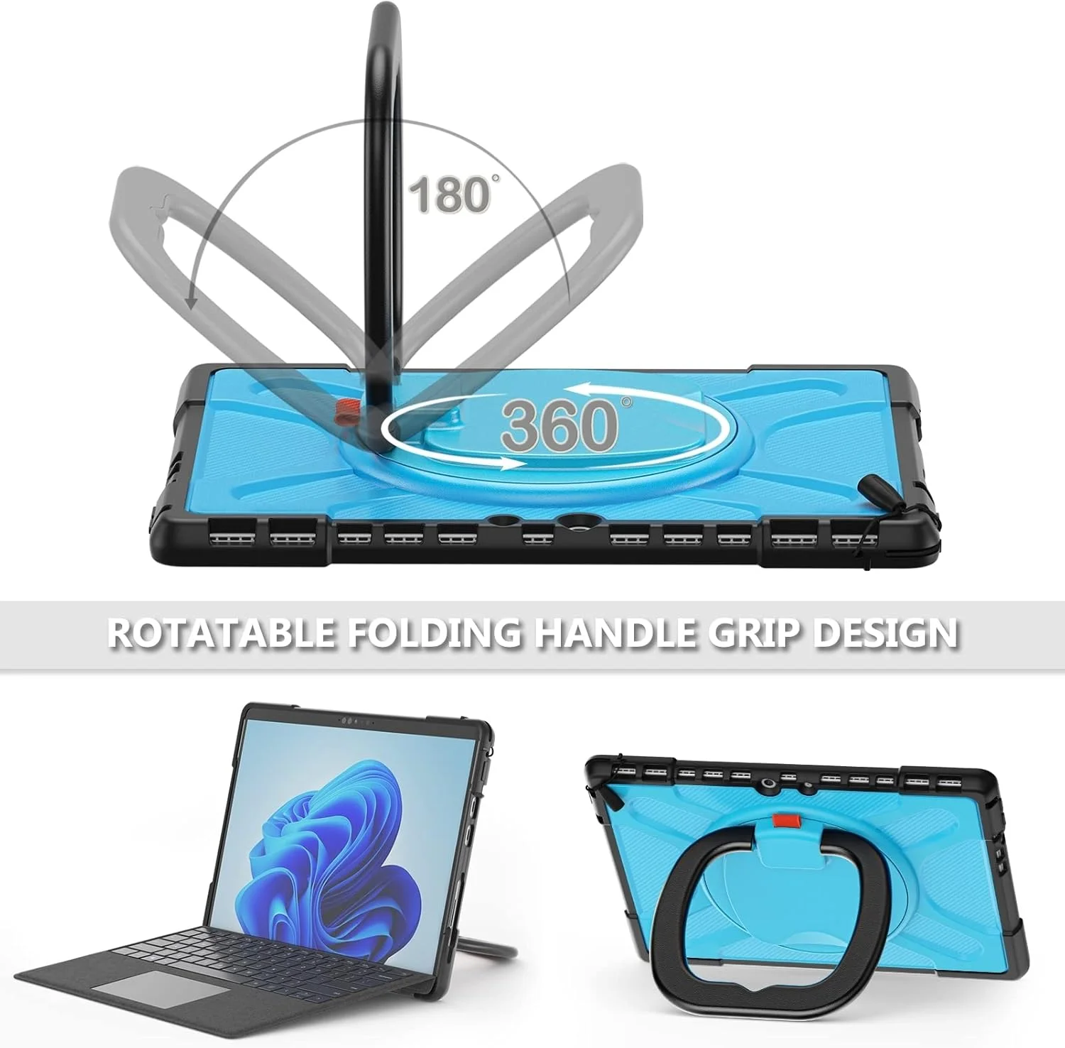 کیف محافظ تبلت مایکروسافت سرفیس پرو 8 کیهنگ شیهویی، جنس TPU + PC (رنگ چای)(مشکی)(قرمز) و غیره (رنگ: آبی)