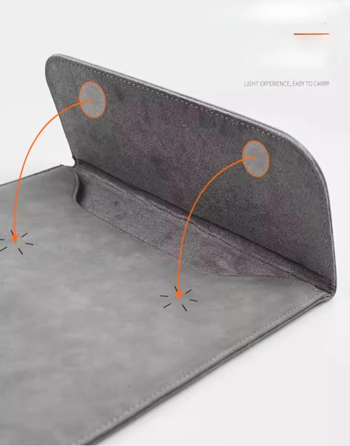 کیف آستینی Gruattreay سازگار با Microsoft Surface Pro 12 اینچ 2025، کیف چرمی قابل حمل سبک و ضد ضربه برای Surface Pro 12 (خاکستری)