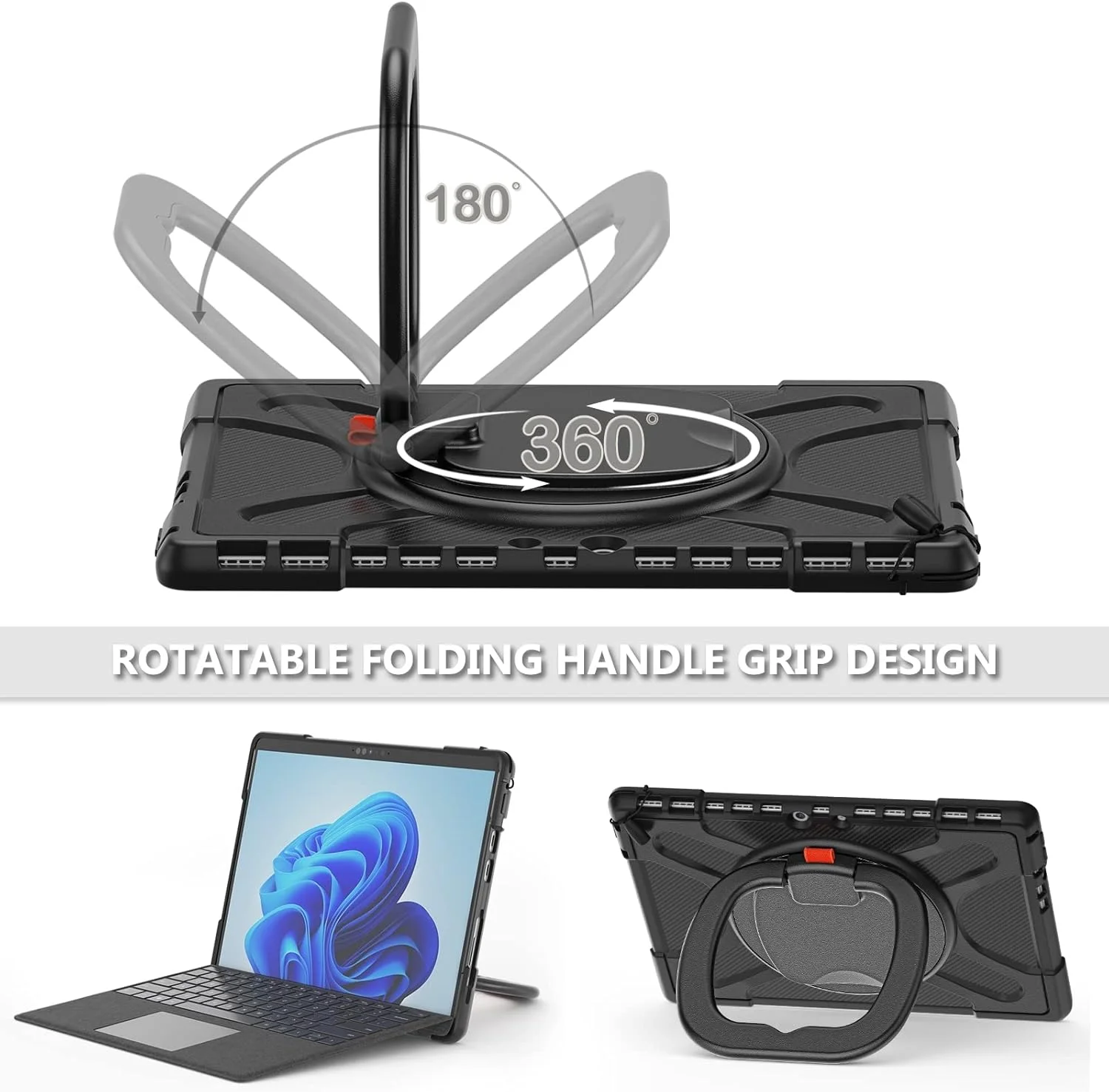 کیف محافظ تبلت مایکروسافت سرفیس پرو 8 کیهنگ شیهویی مدل TPU + PC (رنگ چای) (مشکی) (قرمز) و غیره (رنگ: مشکی)