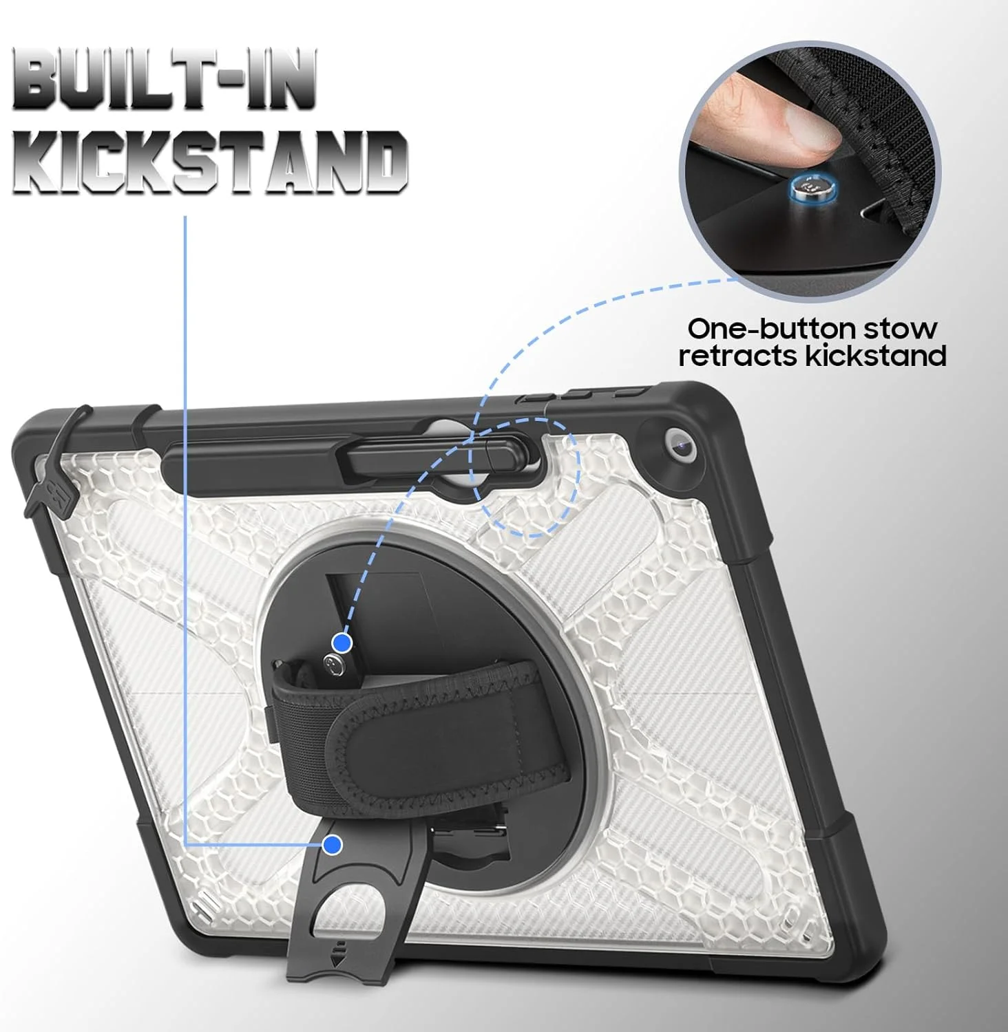 کیف محافظ Fintie برای مایکروسافت سرفیس پرو 12 اینچ نسخه 1 (2025)، با استند چرخان 360 درجه و بند دستی، کیف محافظ مقاوم در برابر ضربه، شفاف کیف محافظ Fintie برای مایکروسافت سرفیس پرو 12 اینچ نسخه 1 (2025)، با استند چرخان 360 درجه و بند دستی، کیف محافظ مقاوم در برابر ضربه، شفاف