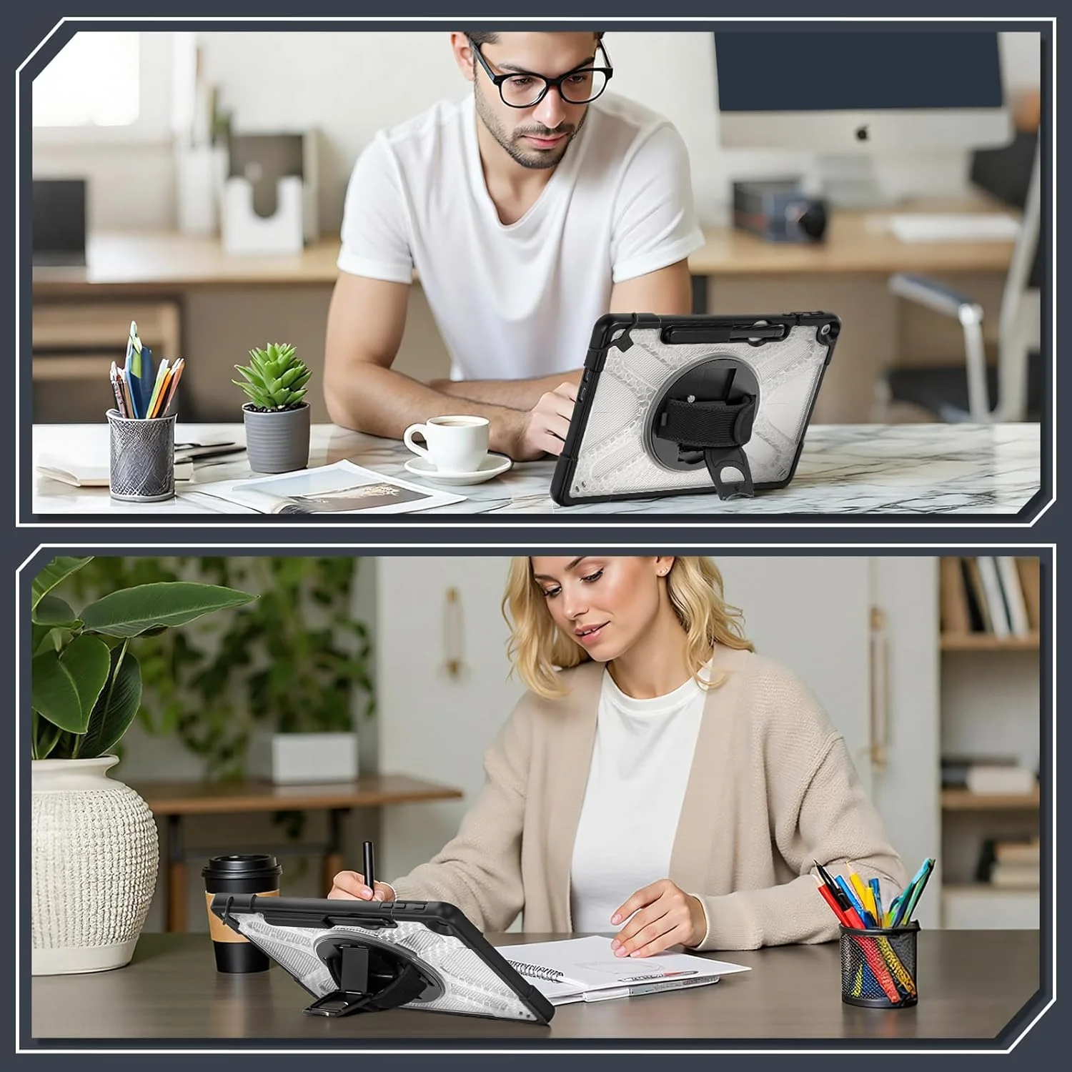 کیف محافظ Fintie برای مایکروسافت سرفیس پرو 12 اینچ نسخه 1 (2025)، با استند چرخان 360 درجه و بند دستی، کیف محافظ مقاوم در برابر ضربه، شفاف کیف محافظ Fintie برای مایکروسافت سرفیس پرو 12 اینچ نسخه 1 (2025)، با استند چرخان 360 درجه و بند دستی، کیف محافظ مقاوم در برابر ضربه، شفاف