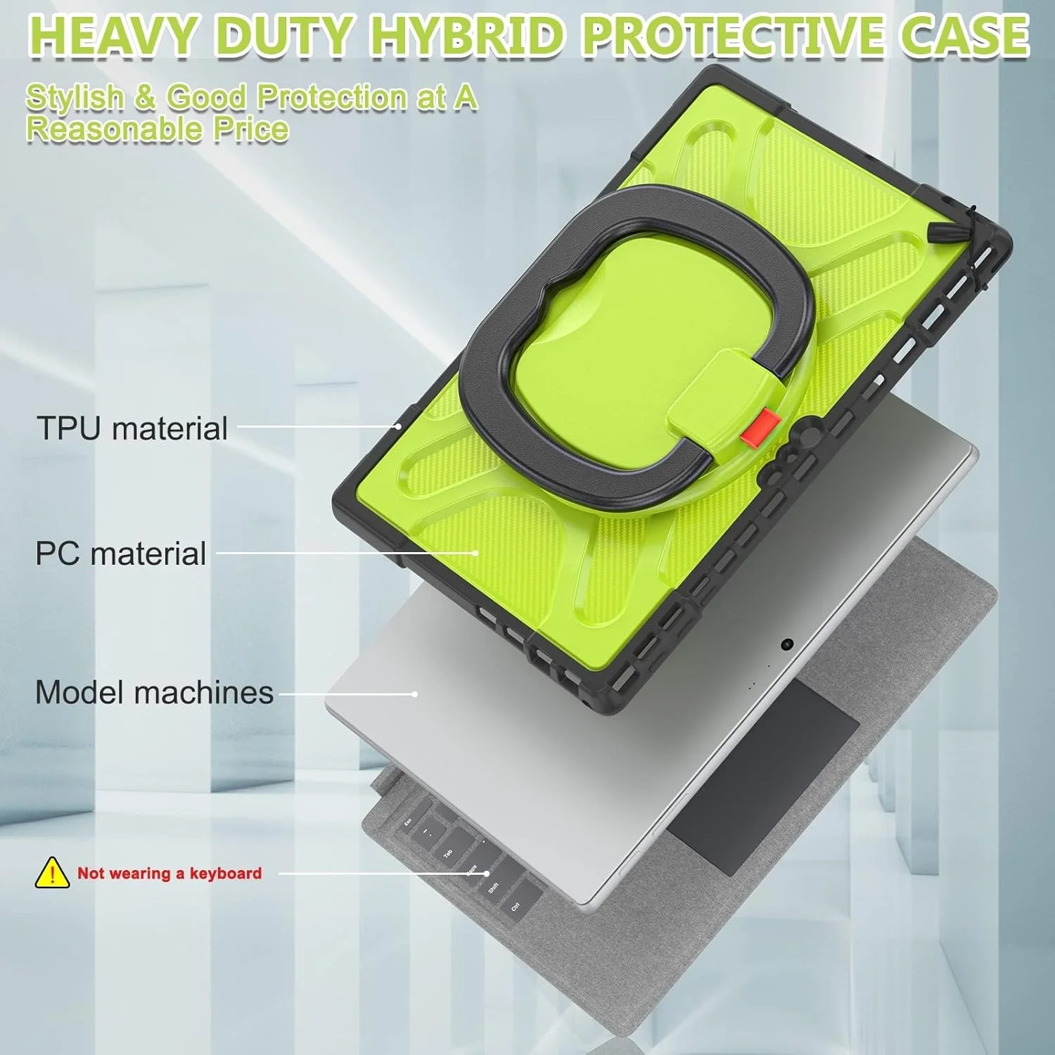 کیف محافظ تبلت کیهنگ شیهوی مناسب برای مایکروسافت سرفیس پرو 4/5/6/7 مدل TPU + PC (مشکی)(رنگ چای)(آبی) و غیره (رنگ: سبز زرد) کیف محافظ تبلت کیهنگ شیهوی مناسب برای مایکروسافت سرفیس پرو 4/5/6/7 مدل TPU + PC (مشکی)(رنگ چای)(آبی) و غیره (رنگ: سبز زرد)