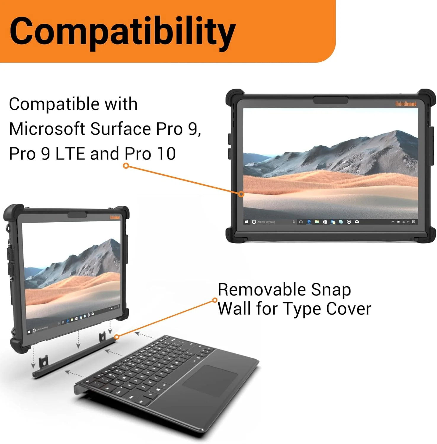 MobileDemand Ultra Rugged Standard Case for Microsoft Surface Pro 9 – Also Work with Surface Pro 10 – Heavy Duty Tablet Case – Briefcase Handle, Hand Strap, Keyboard Compatible, Fully Protective Case MobileDemand Ultra Rugged Standard Case for Microsoft Surface Pro 9 – Also Work with Surface Pro 10 – Heavy Duty Tablet Case – Briefcase Handle, Hand Strap, Keyboard Compatible, Fully Protective Case