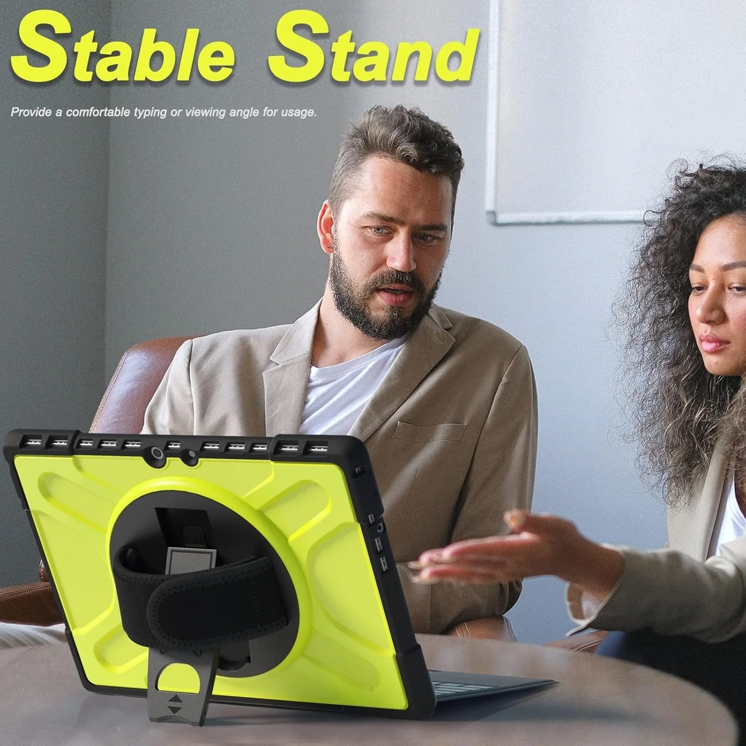 کاور تبلت SHIHUI برای مایکروسافت Surface Pro 8 مدل TPU + PC (قرمز)(مشکی)(سبز فسفری)(آبی)(شفاف) (رنگ: سبز فسفری)