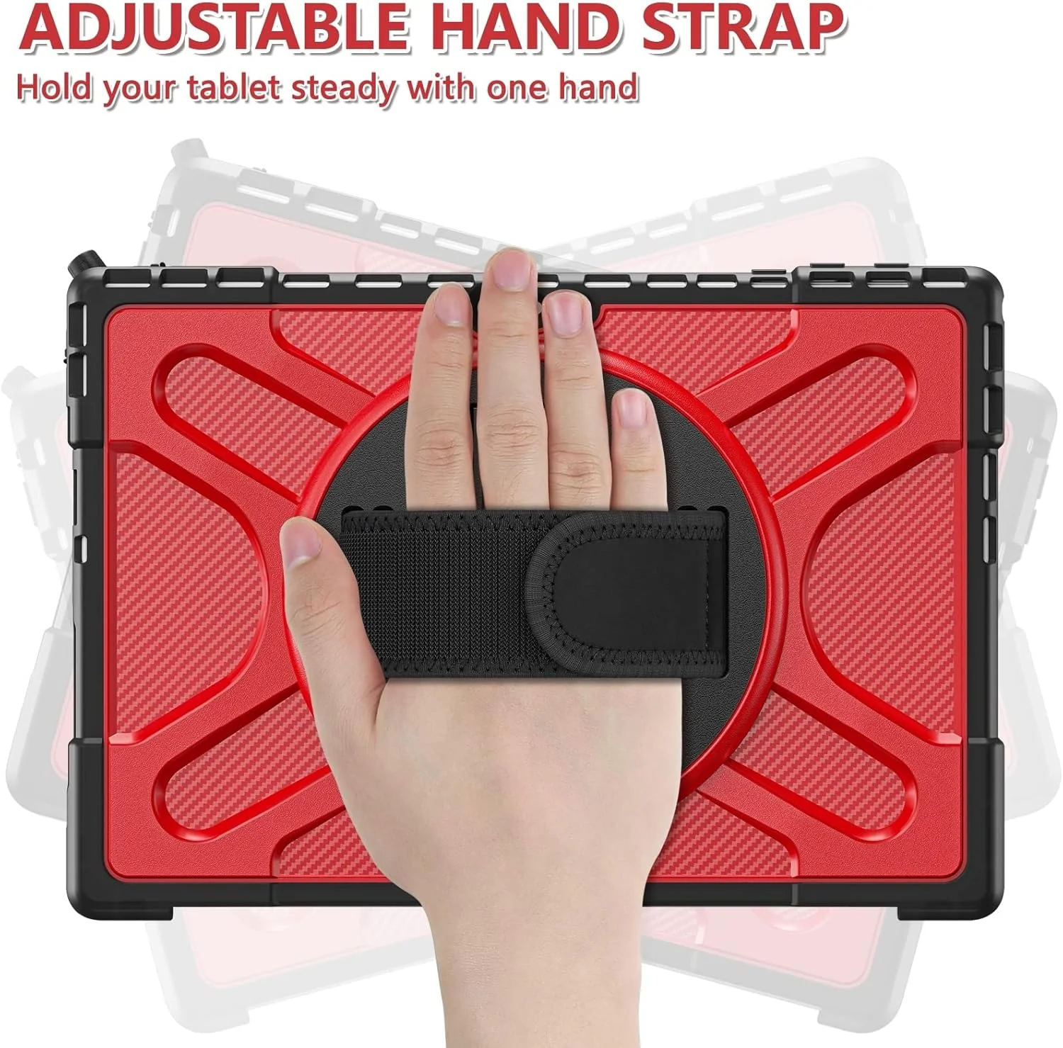 کیف محافظ تبلت QIHANG SHIHUI مناسب برای تبلت های MicroSoft Surface Pro 4/5 / 6/7 جنس TPU + PC (مشکی)(رنگ چای)(قرمز) و غیره (رنگ: قرمز)