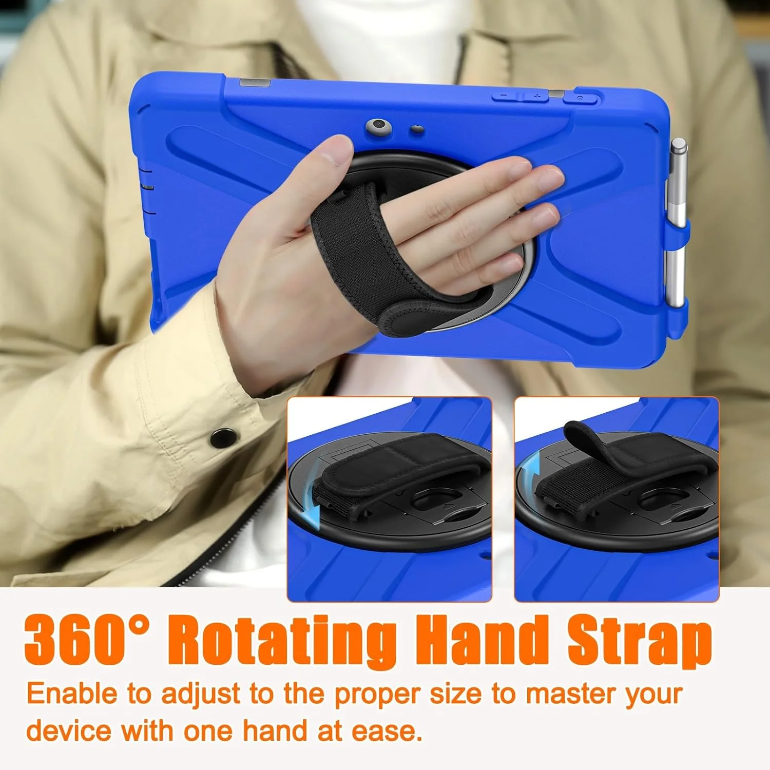 کیف تبلت سازگار با مایکروسافت Surface Go 3 2021/Surface Go 2 2020/Surface Go 2018/Surface Go 4، کیف محافظ ضد ضربه با جای قلم، بند شانه ای، پوشش محافظ