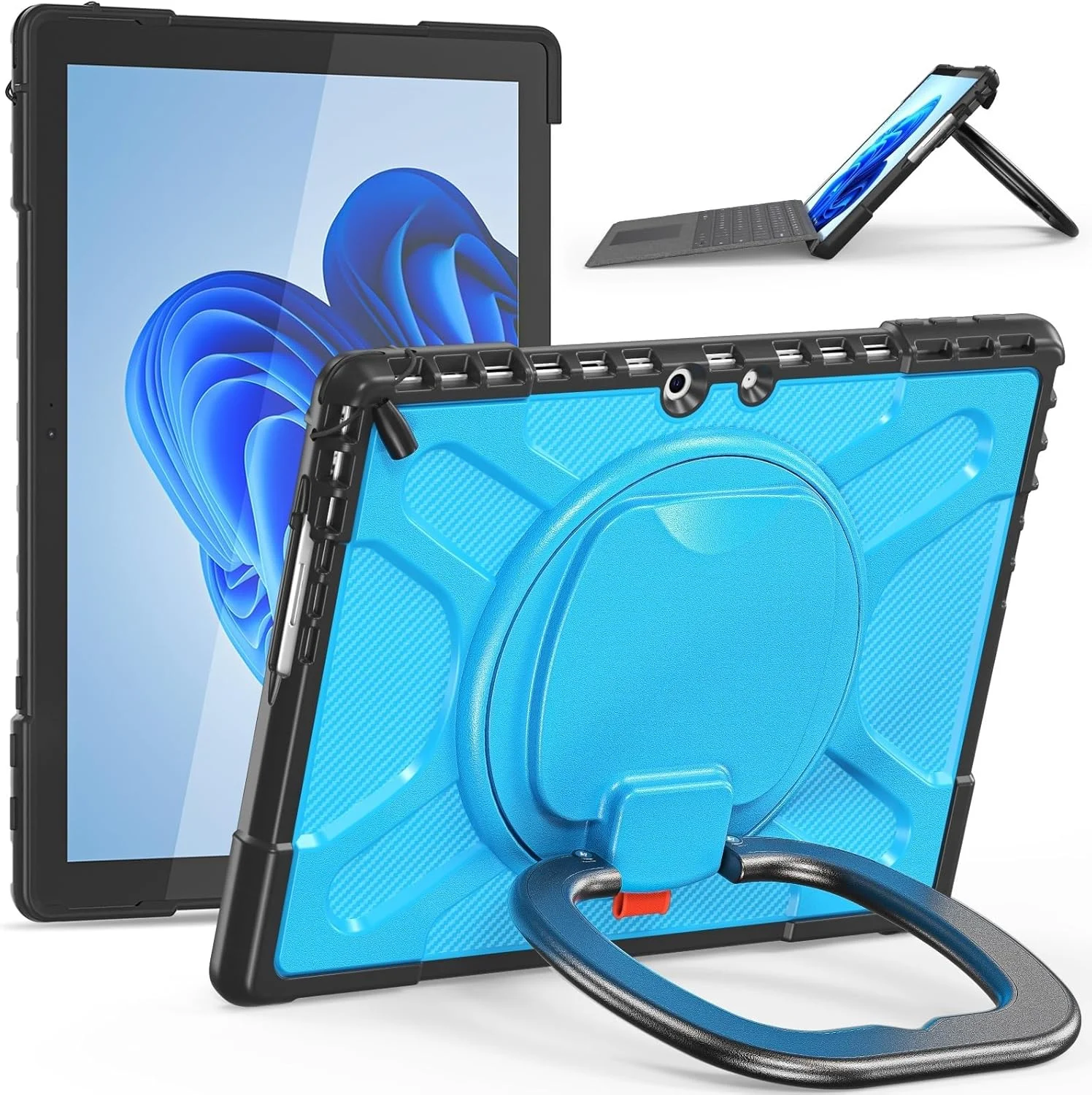کیف محافظ تبلت مایکروسافت سرفیس پرو 9 سایز 13 اینچ، سازگار با کیبورد تایپ کاور، کاور تبلت فول بادی ضد ضربه با استند و محافظ قوی (آبی) کیف محافظ تبلت مایکروسافت سرفیس پرو 9 سایز 13 اینچ، سازگار با کیبورد تایپ کاور، کاور تبلت فول بادی ضد ضربه با استند و محافظ قوی (آبی)
