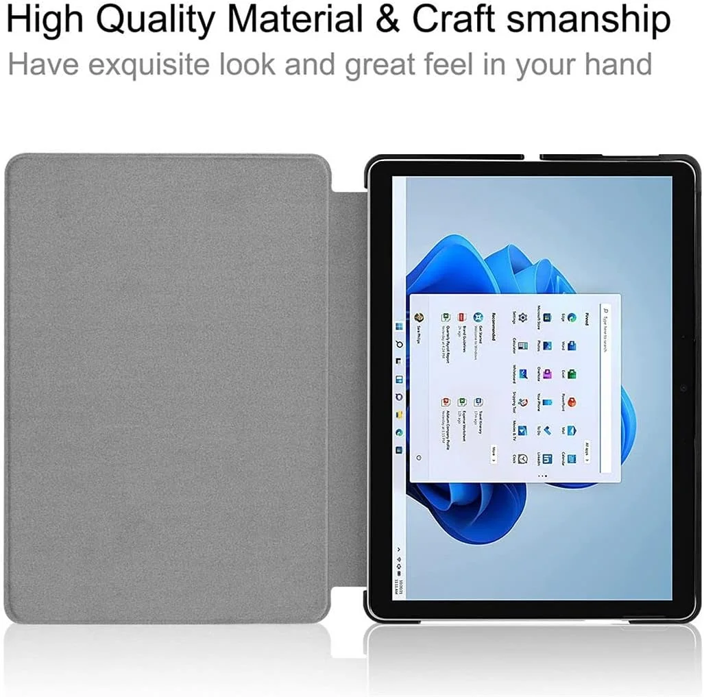 کیف ساتورکیس برای مایکروسافت سرفیس پرو 8، کیف محافظ چرمی PU زیبا با قابلیت تاشو و استند، فوق العاده باریک و سبک وزن (KN-4) (کیبورد شامل نمی شود)