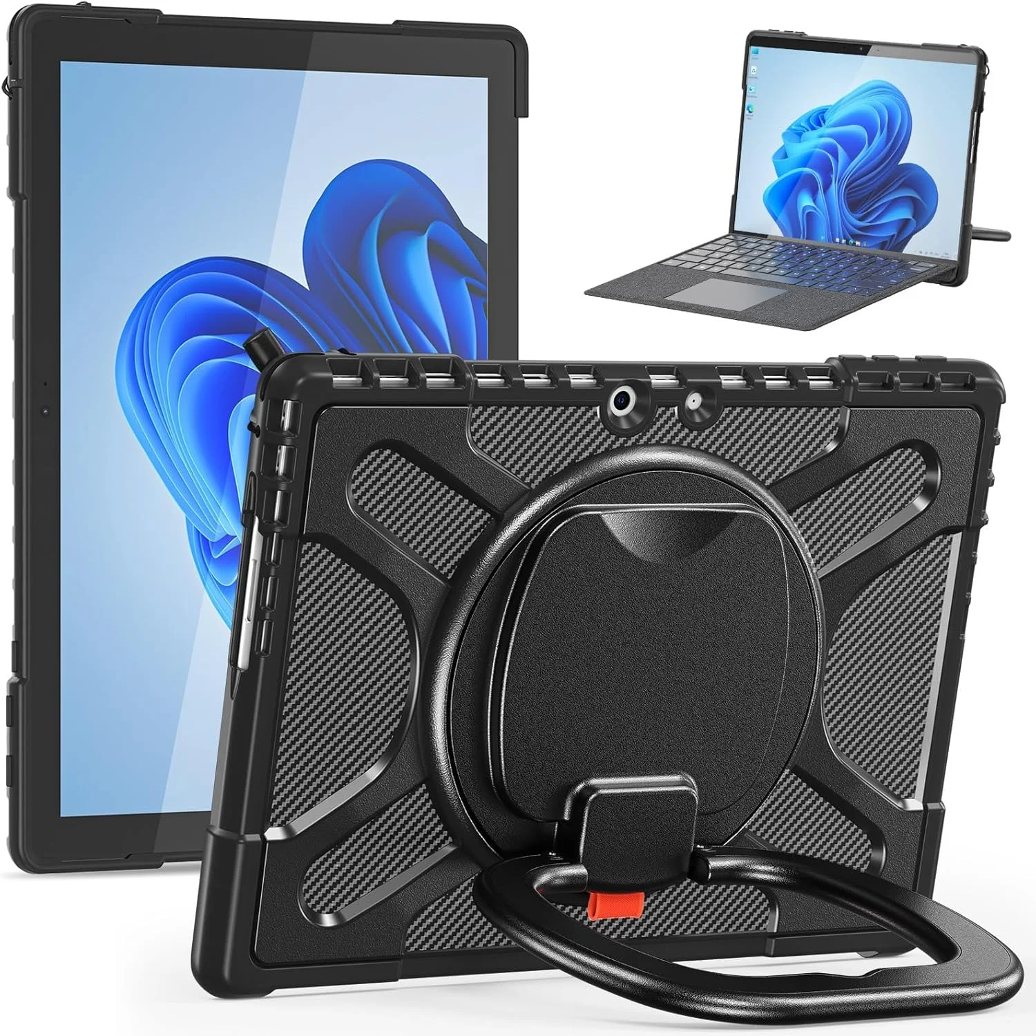 کاور 13 اینچی برای مایکروسافت سرفیس پرو 9 با استند چرخشی برای کیبورد تایپ کاور با پایه، کاور محافظتی مقاوم در برابر ضربه کاور 13 اینچی برای مایکروسافت سرفیس پرو 9 با استند چرخشی برای کیبورد تایپ کاور با پایه، کاور محافظتی مقاوم در برابر ضربه