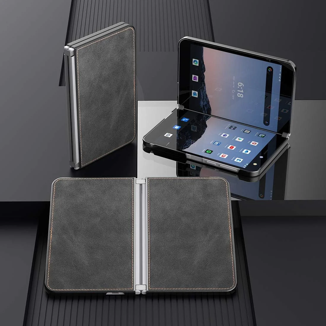 کیف چرمی باریک Feitenn برای Microsoft Surface Duo 2020، جلد چرمی PU نازک و سبک وزن، محافظ بادوام، ضد ضربه، محافظ برای Microsoft Surface Duo 8.1 اینچ 2020 - مشکی کیف چرمی باریک Feitenn برای Microsoft Surface Duo 2020، جلد چرمی PU نازک و سبک وزن، محافظ بادوام، ضد ضربه، محافظ برای Microsoft Surface Duo 8.1 اینچ 2020 - مشکی