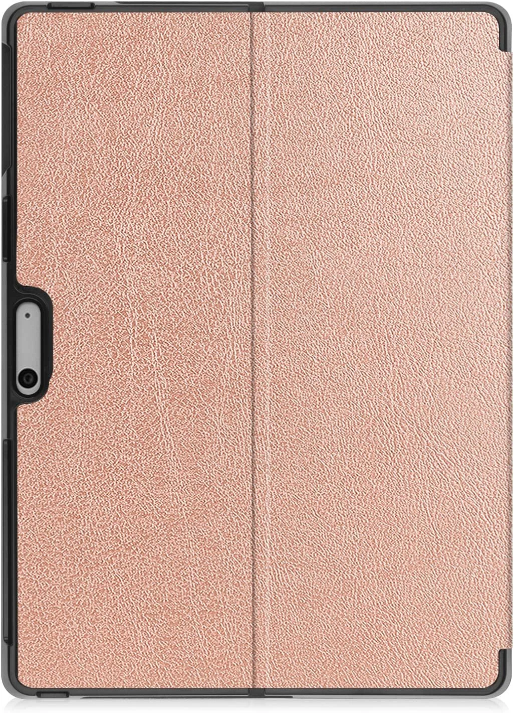 کیف تبلت هوشمند ZORSOME برای مایکروسافت Surface Pro 10/9، کیف تبلت هوشمند سه تایی، کاور ضد ضربه و پایه دار، رزگلد