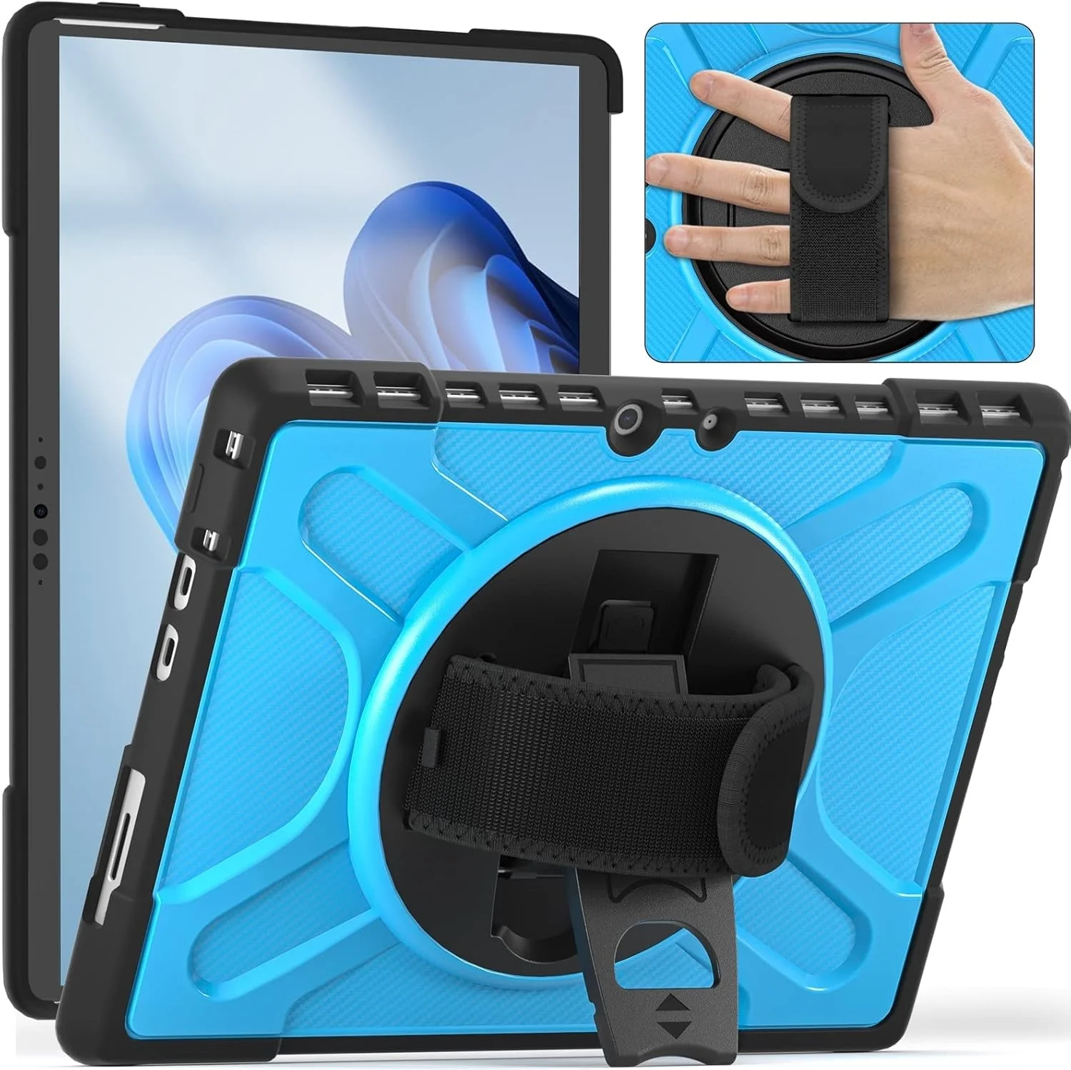 کاور تبلت مایکروسافت سرفیس پرو 8 مدل SHIHUI (قرمز)(مشکی)(سبز زرد)(آبی)(شفاف) (رنگ: آبی)