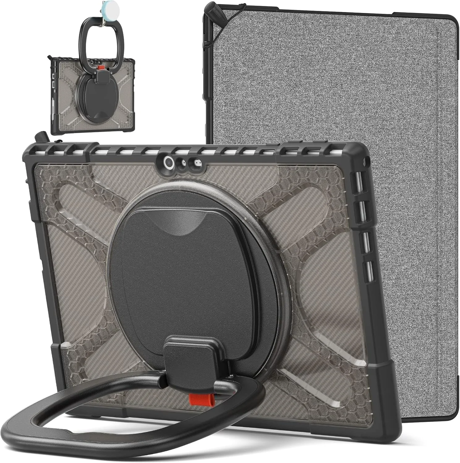 کیف محافظ تبلت کیهنگ شیهویی مناسب برای مایکروسافت سرفیس پرو 4/5/6/7 مدل TPU + PC (مشکی)(رنگ چای)(آبی) و غیره (رنگ: رنگ چای)