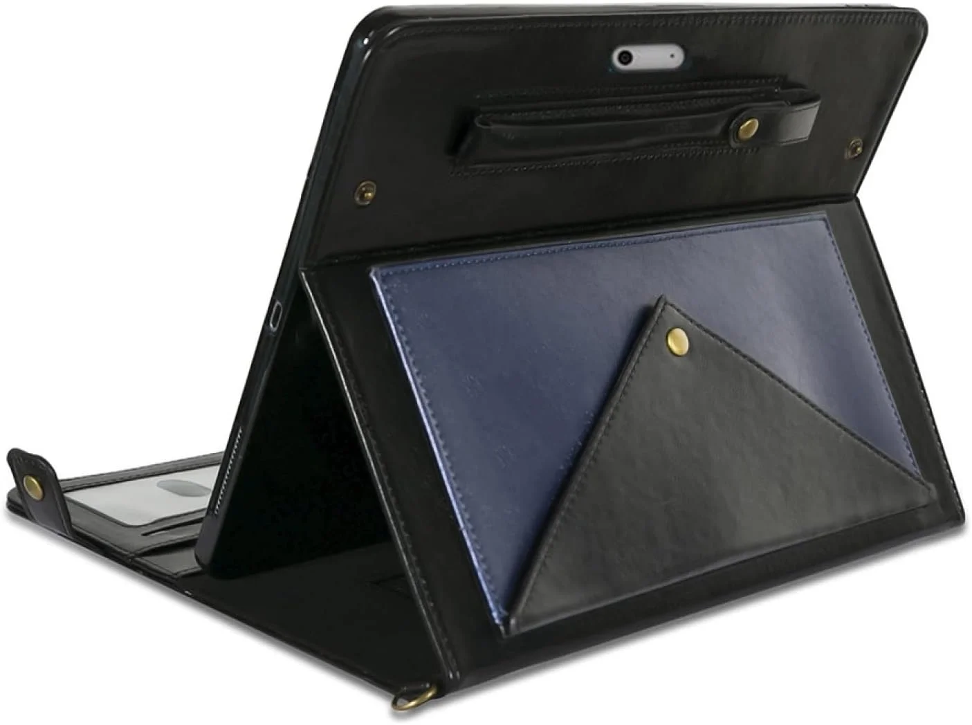 کیف تبلت چرمی گوشی های QIHANG SHIHUI مناسب برای Microsoft Surface Go 1/2 / 3 (رنگ: مشکی آبی) کیف تبلت چرمی گوشی های QIHANG SHIHUI مناسب برای Microsoft Surface Go 1/2 / 3 (رنگ: مشکی آبی)