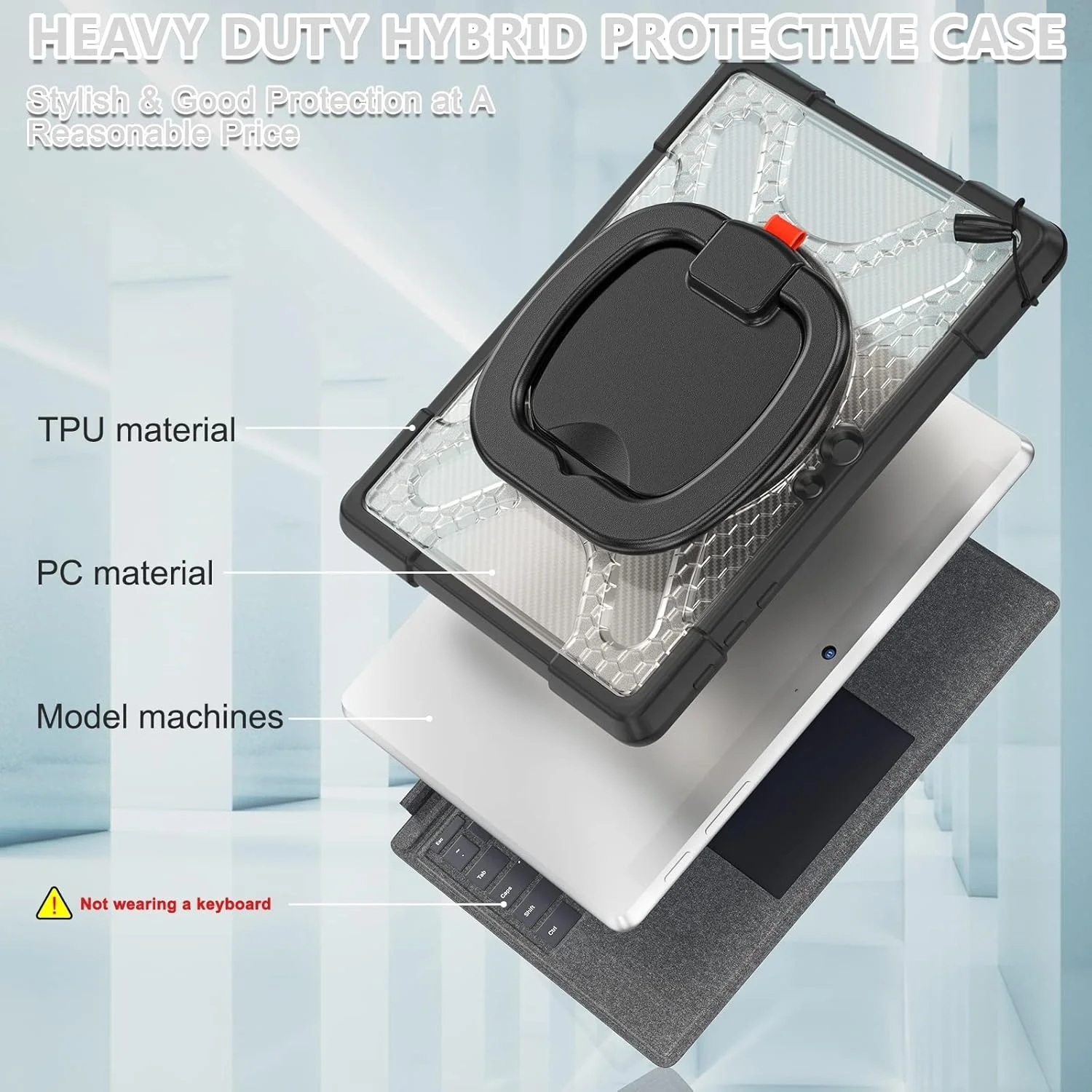 قاب گوشی کیهنگ شیهویی برای تبلت مایکروسافت Surface Go 1/2 / 3 TPU + PC (مشکی)(رنگ چای)(قرمز) و غیره (رنگ: شفاف) قاب گوشی کیهنگ شیهویی برای تبلت مایکروسافت Surface Go 1/2 / 3 TPU + PC (مشکی)(رنگ چای)(قرمز) و غیره (رنگ: شفاف)