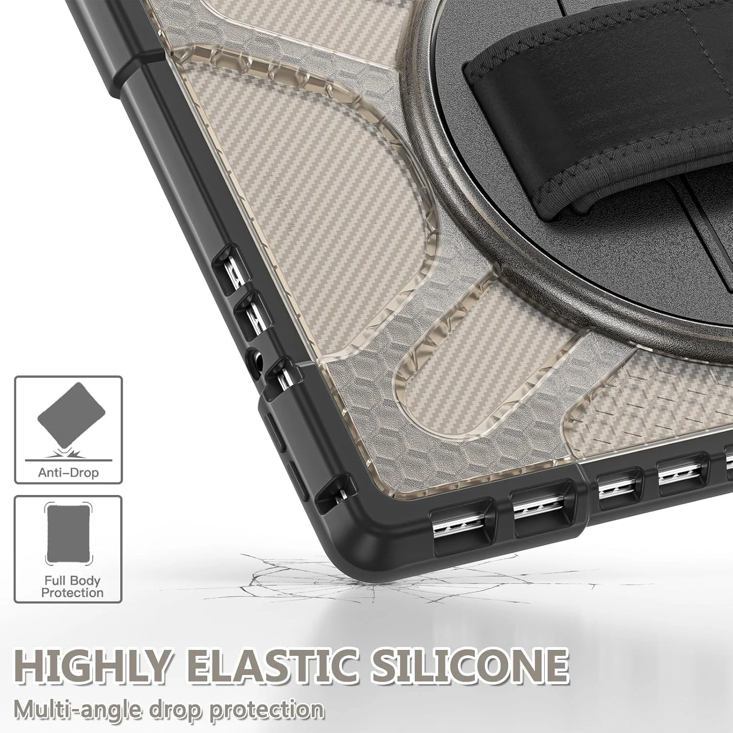 کیف محافظ تبلت سازگار با مایکروسافت سرفیس پرو 8 (عرضه 2021) 13 اینچی با پایه 360 درجه سازگار با کیبورد تایپ کاور، ضد ضربه و محافظ