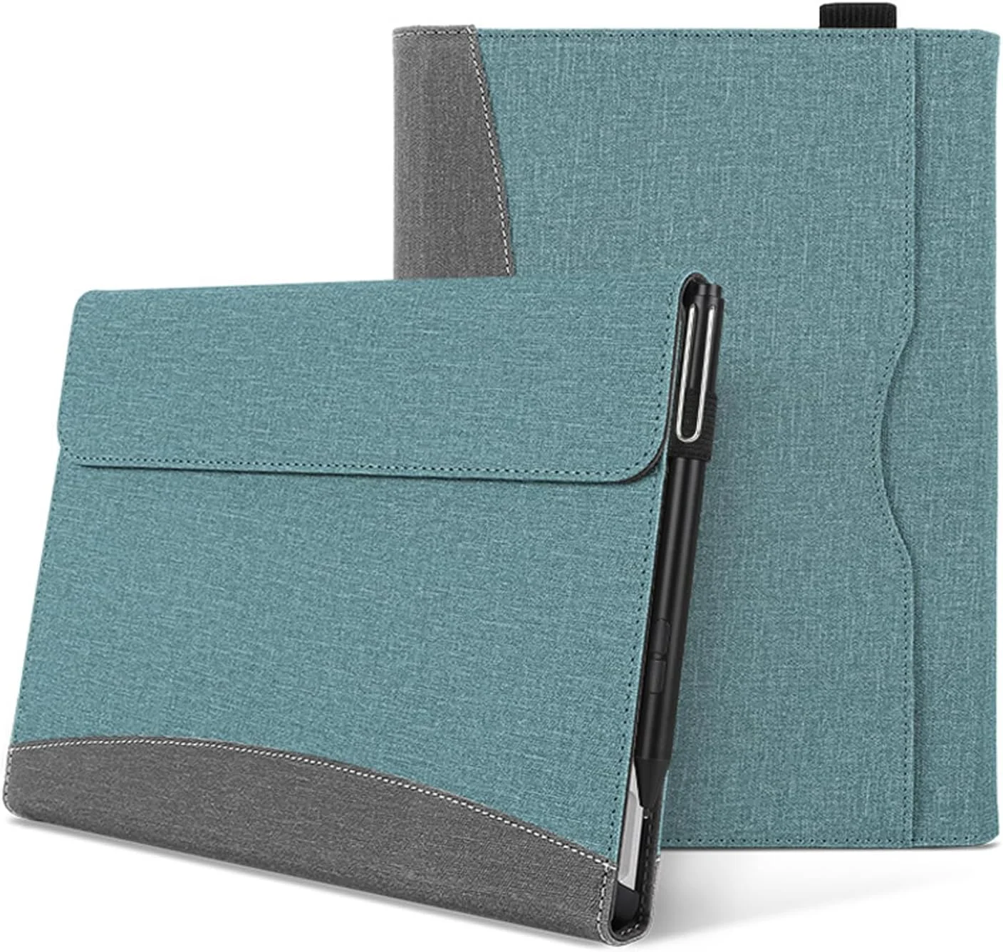 کیف HEUCYL برای Microsoft Surface Go 3 2021 / Surface Go 2 2020 / Surface Go 2018 با قابلیت تنظیم چند زاویه، کیف چرمی PU، آبی