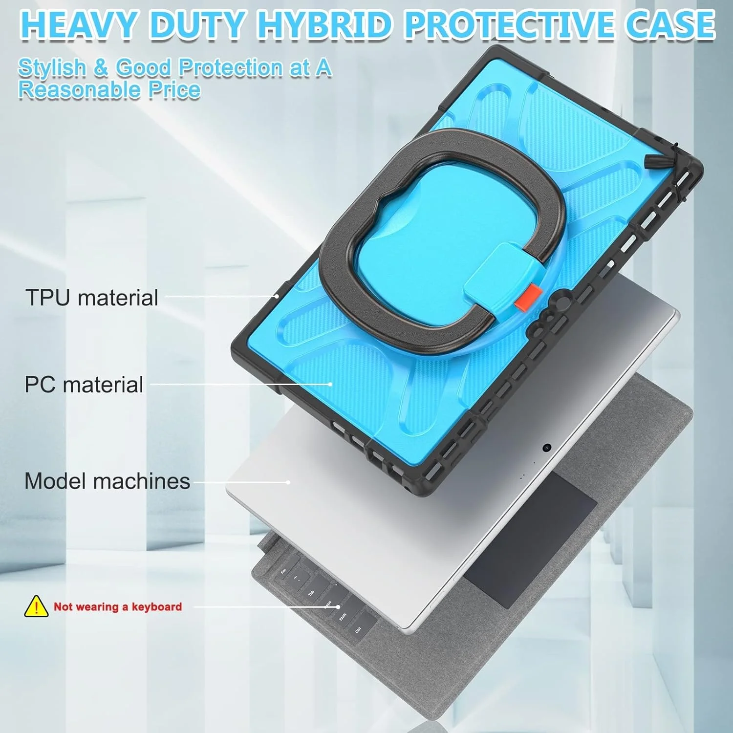 کاور گوشی SHIHUI برای تبلت MicroSoft Surface Pro 4/5/6/7 TPU + PC (مشکی)(رنگ چای)(آبی) و غیره (رنگ: آبی) کاور گوشی SHIHUI برای تبلت MicroSoft Surface Pro 4/5/6/7 TPU + PC (مشکی)(رنگ چای)(آبی) و غیره (رنگ: آبی)