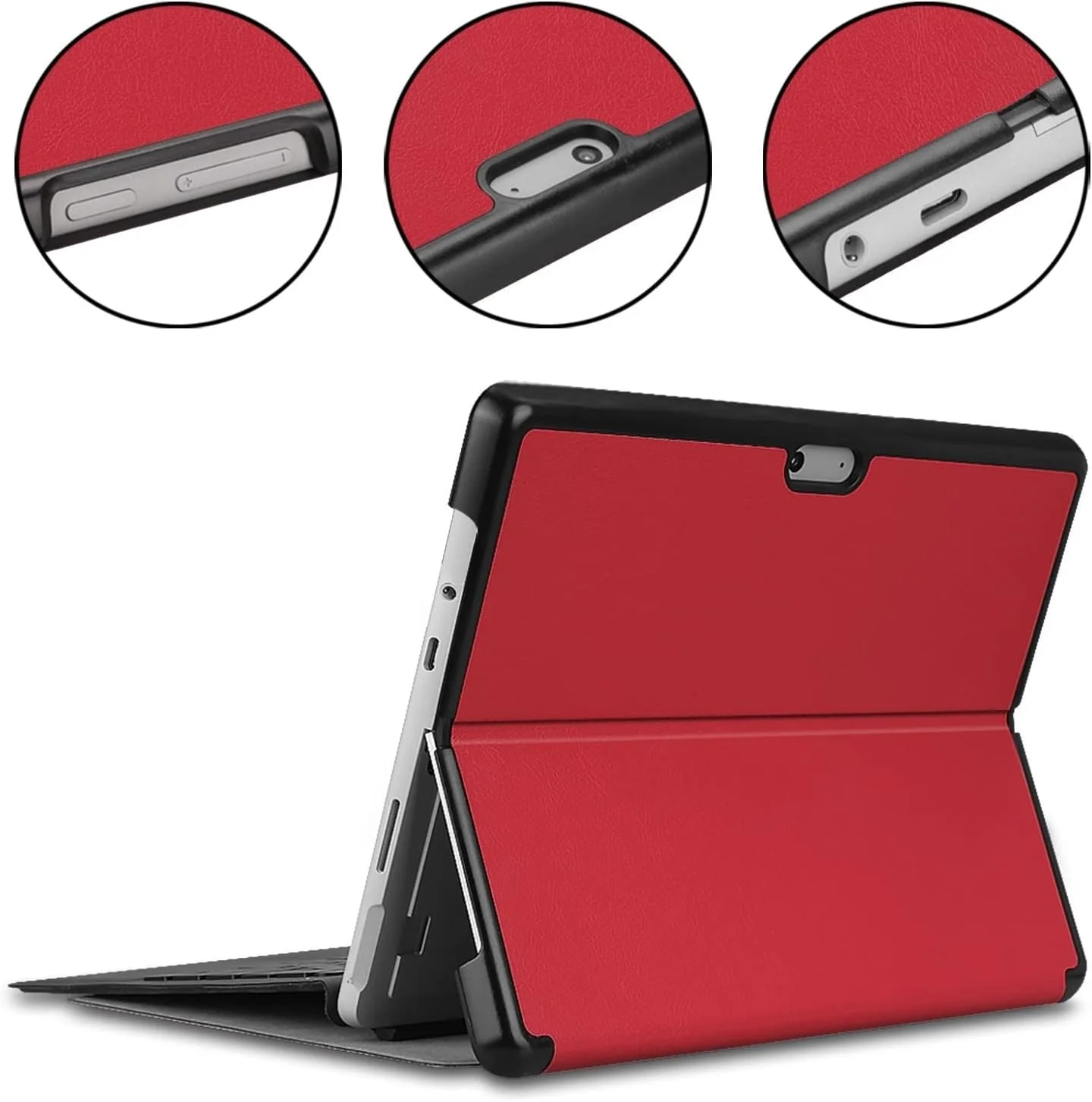 کیف تبلت سازگار با مایکروسافت سرفیس پرو 8، کیف باریک سه تایی تاشو هوشمند، کیف فولیو با پوسته سخت و زوایای دید چندگانه سازگار با مایکروسافت سرفیس پرو 8 کیف تبلت سازگار با مایکروسافت سرفیس پرو 8، کیف باریک سه تایی تاشو هوشمند، کیف فولیو با پوسته سخت و زوایای دید چندگانه سازگار با مایکروسافت سرفیس پرو 8