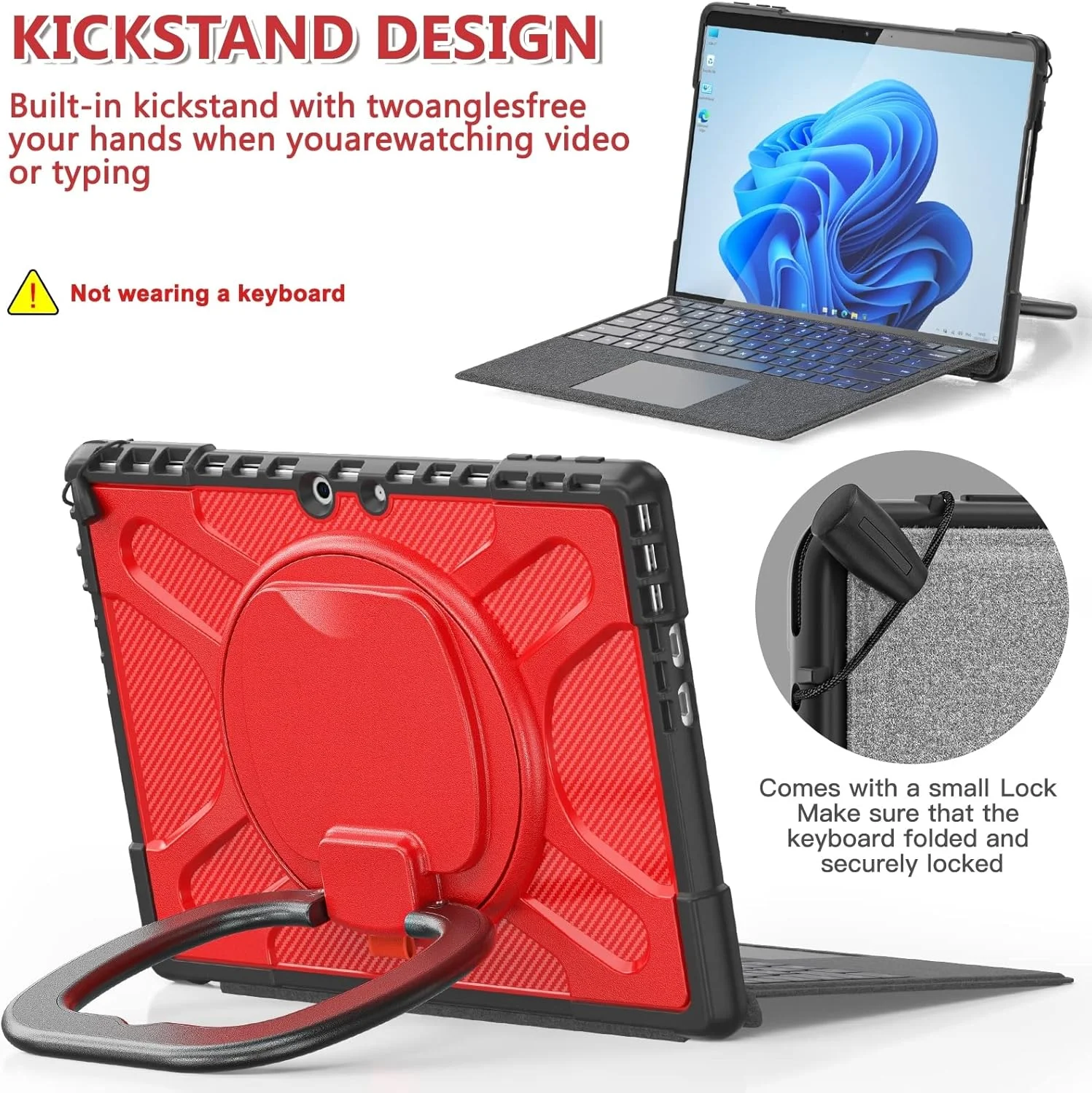 کاور تبلت ضد ضربه ZZjingli با دسته و پایه چرخان مناسب برای مایکروسافت Surface Pro 9 (آبی)(قرمز)(مشکی) (رنگ: قرمز) کاور تبلت ضد ضربه ZZjingli با دسته و پایه چرخان مناسب برای مایکروسافت Surface Pro 9 (آبی)(قرمز)(مشکی) (رنگ: قرمز)