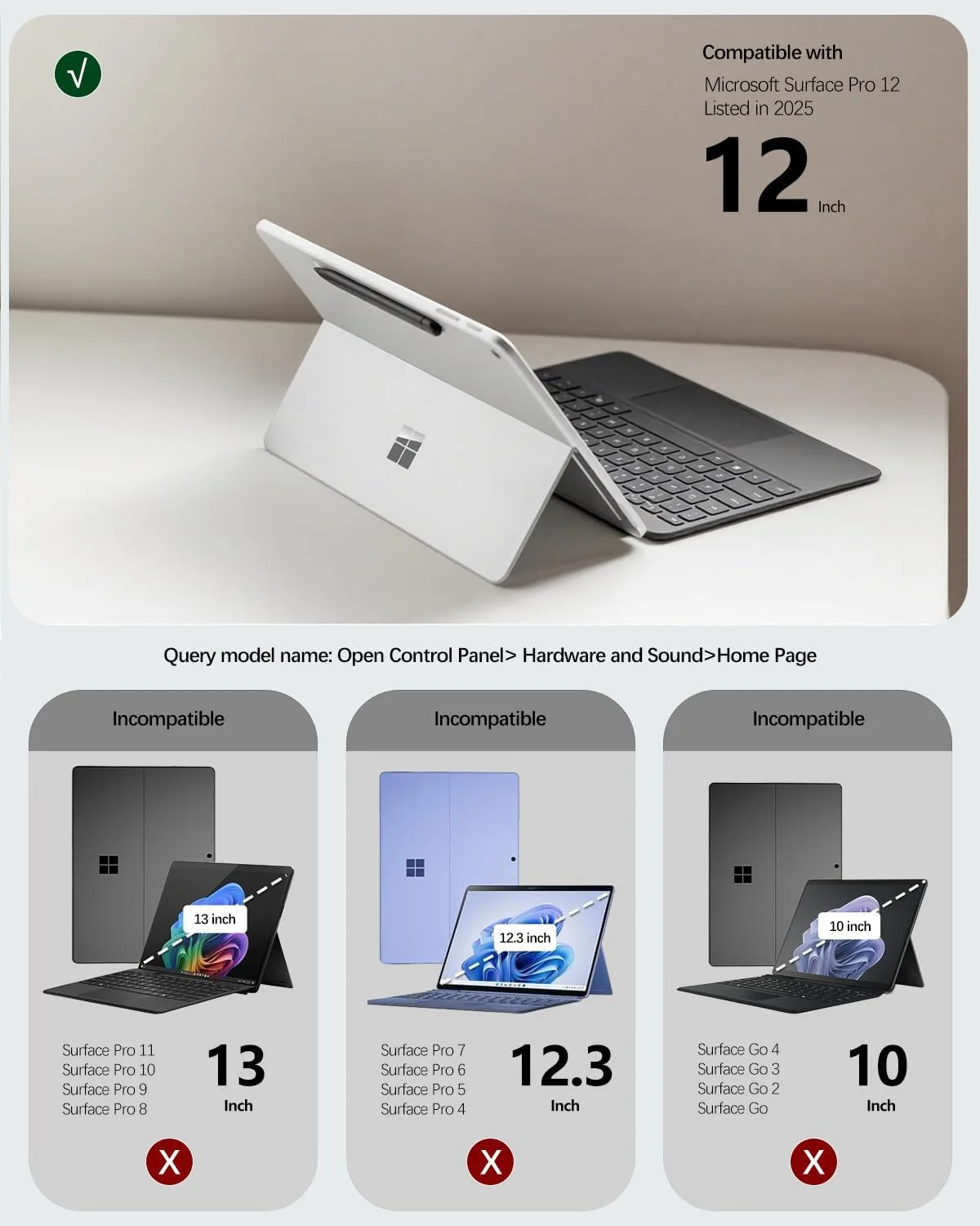 کیف محافظ تبلت مایکروسافت Surface Pro 12 اینچی نسل اول (2025) با زوایای دید چندگانه، سبک وزن، دفع حرارت و دارای جای قلم، سازگار با کیبورد Type Cover (مشکی) کیف محافظ تبلت مایکروسافت Surface Pro 12 اینچی نسل اول (2025) با زوایای دید چندگانه، سبک وزن، دفع حرارت و دارای جای قلم، سازگار با کیبورد Type Cover (مشکی)