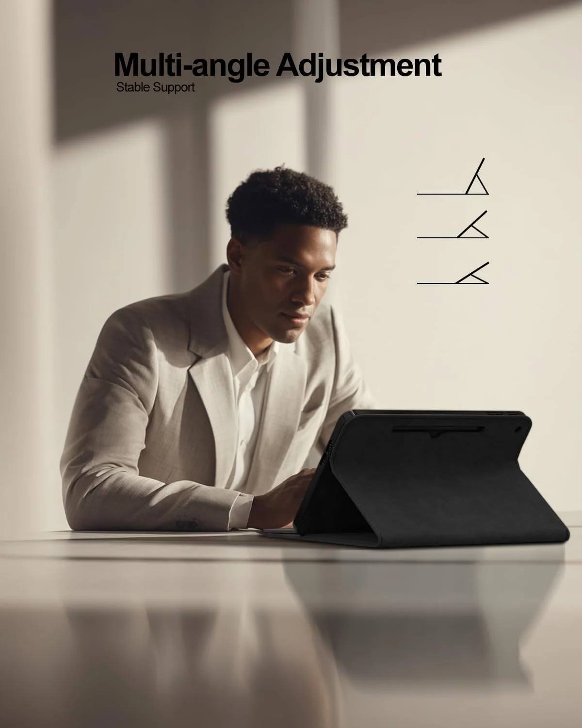 کیف محافظ تبلت مایکروسافت Surface Pro 12 اینچی نسل اول (2025) با زوایای دید چندگانه، سبک وزن، دفع حرارت و دارای جای قلم، سازگار با کیبورد Type Cover (مشکی) کیف محافظ تبلت مایکروسافت Surface Pro 12 اینچی نسل اول (2025) با زوایای دید چندگانه، سبک وزن، دفع حرارت و دارای جای قلم، سازگار با کیبورد Type Cover (مشکی)